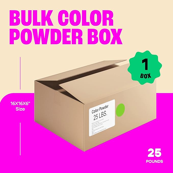 Holi Color Powder Bulk by Chameleon Colors - Green - 25 lbs. Pure, Authentic Fun - Perfect for a Color Run, 5k, Festival, Party or any Other Event You Want to Make Colorful.