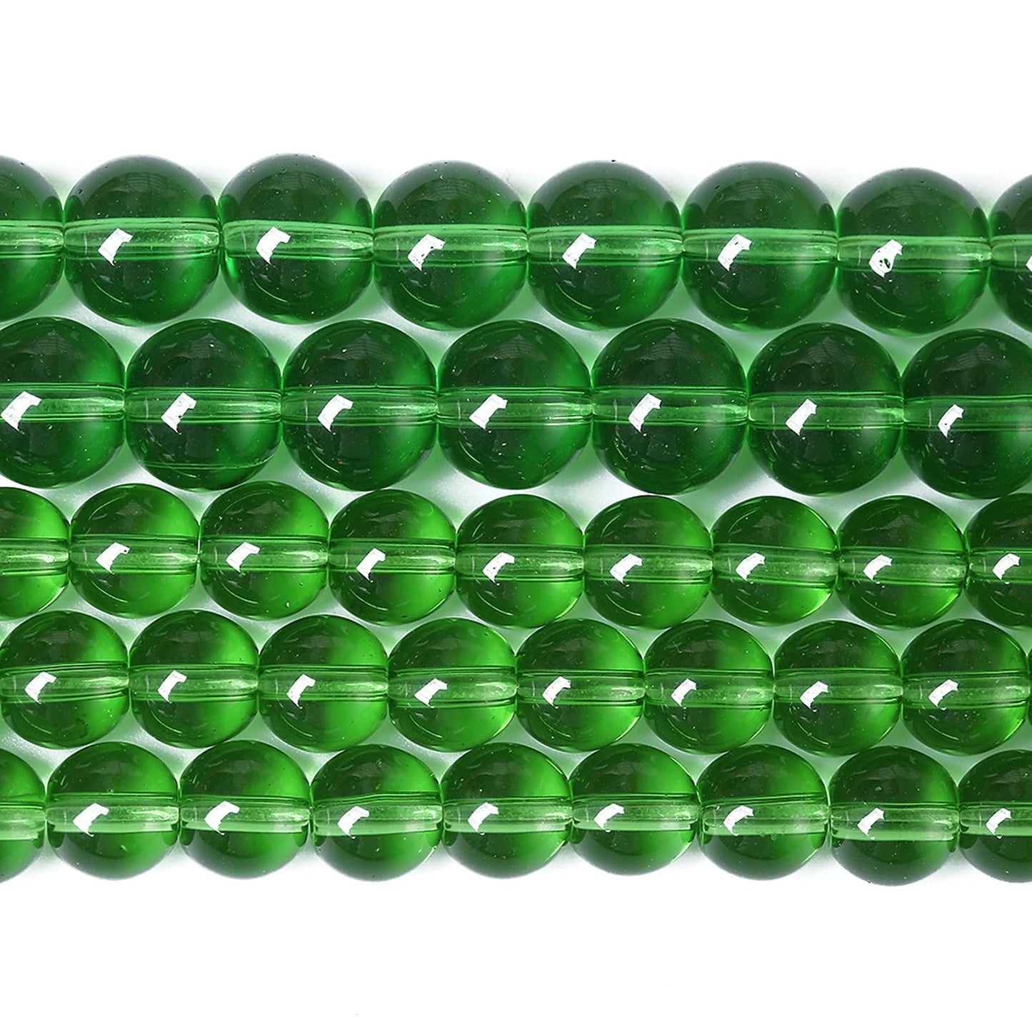 6MM 63PCS Green Glass Spacer Loose Beads for Jewelry Making DIY Bracelet Necklace