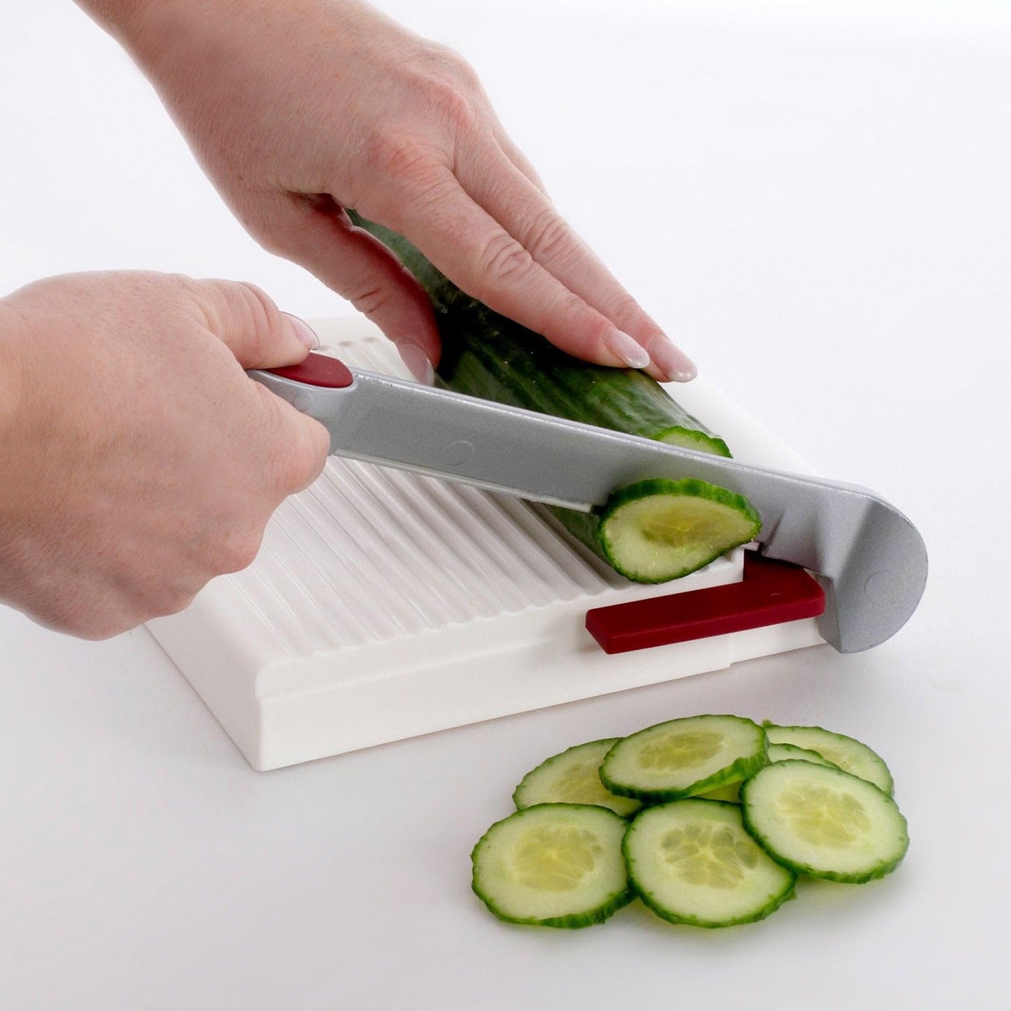Westmark Adjustable Cheese Slicer with Board & Stainless Steel Sharp Blade, German Cheese Cutter with Precise Thickness Control, Multipurpose Food & Cheese Slicer, Effortless Slicing, White