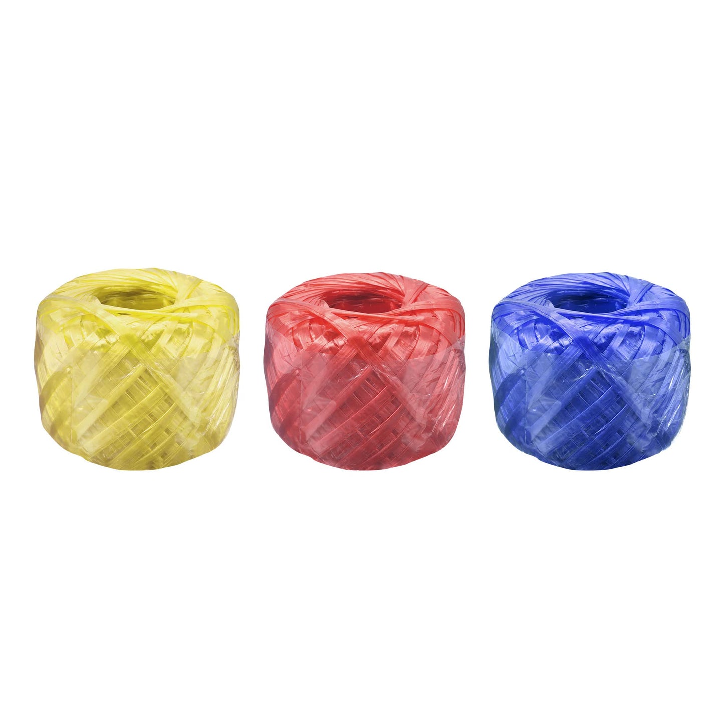 MECCANIXITY Polyester Nylon Plastic Rope Twine Household Bundled for Packing Gardening Craft,100m Length,Red Yellow Blue,3 Rolls