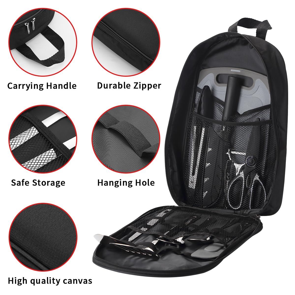 Camping Essentials, Evanda Camping Cooking Utensils, Travel Essentials, Portable Camping Kitchen Utensil Set for Travel, Picnics, RVs, Camping, BBQs, Parties