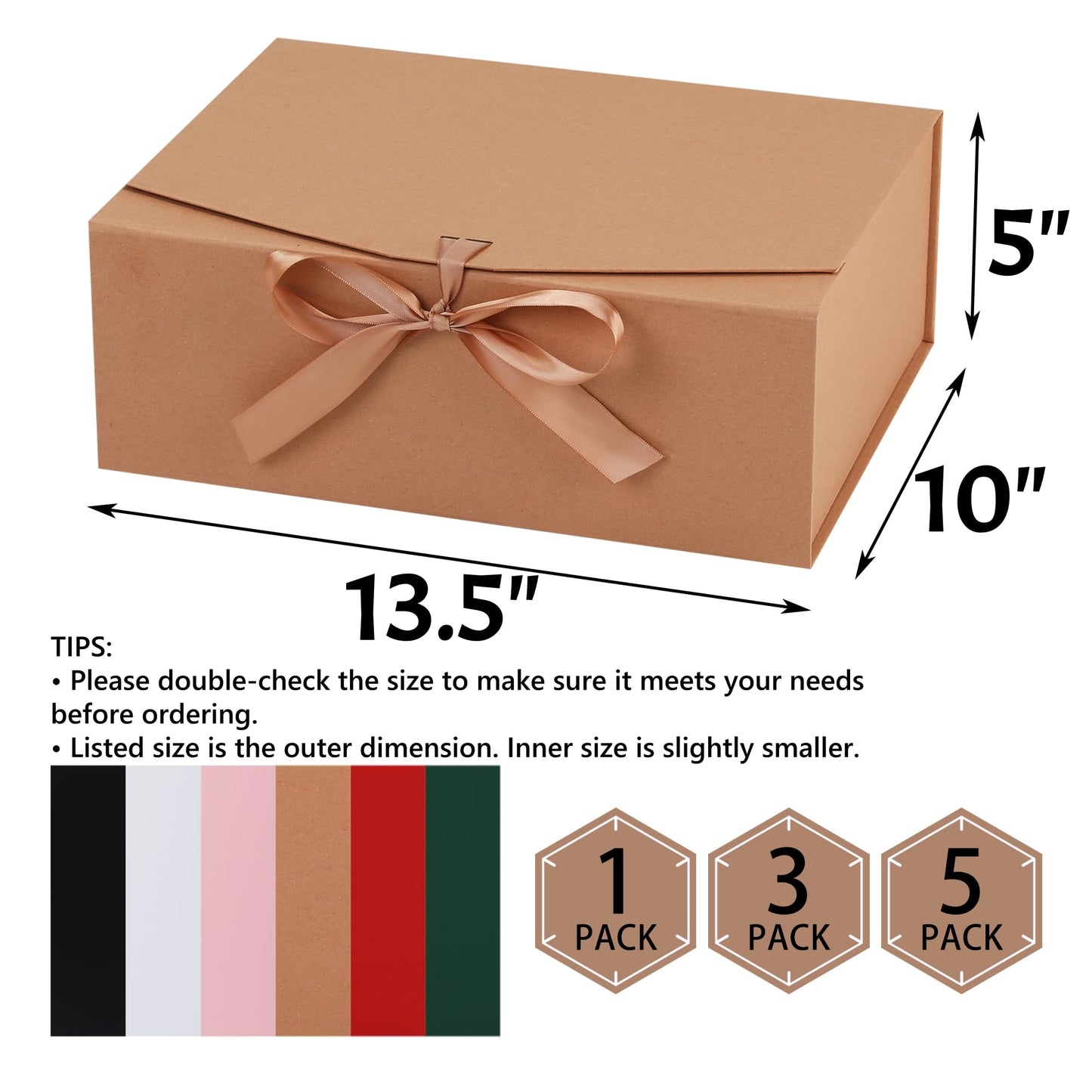 STOBOCTER Gift Box,13.5x10x5 Gift Boxes with Lids for Presents,Magnetic Gift Box for Wrapping,Birthday, Wedding, Bridesmaid Proposal, Christmas,Includes Ribbon,Card
