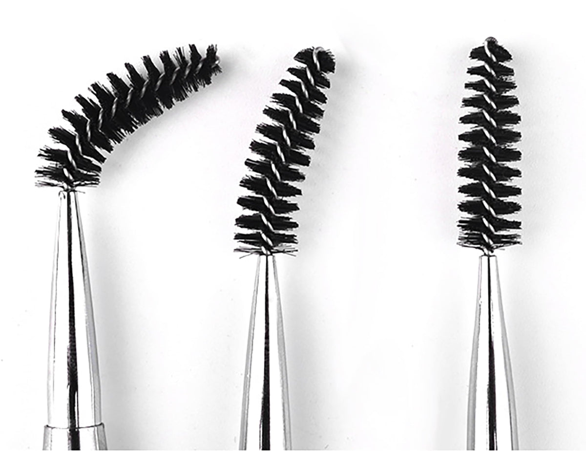 2PCS Mascara Brushes Eyebrow Eyelash Brushes Mascara Wands Applicators Eye Brushes Portable Cosmetic Brushes with Cap Eyelash Spoolies Brushes for Eyelash Extensions and Eyebrows (2 Count)