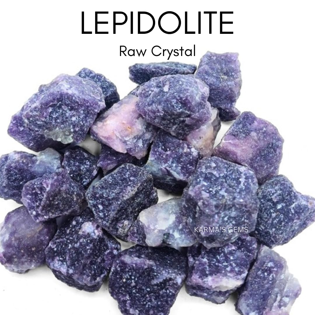 Crystals, Rocks, Jade, Crystals and Healing Stones, Witchcraft Supplies, Healing Crystals, Stones, Healing Stones, Rock Collection, Agate, Raw Stones (Lepidolite, 2 Pcs)