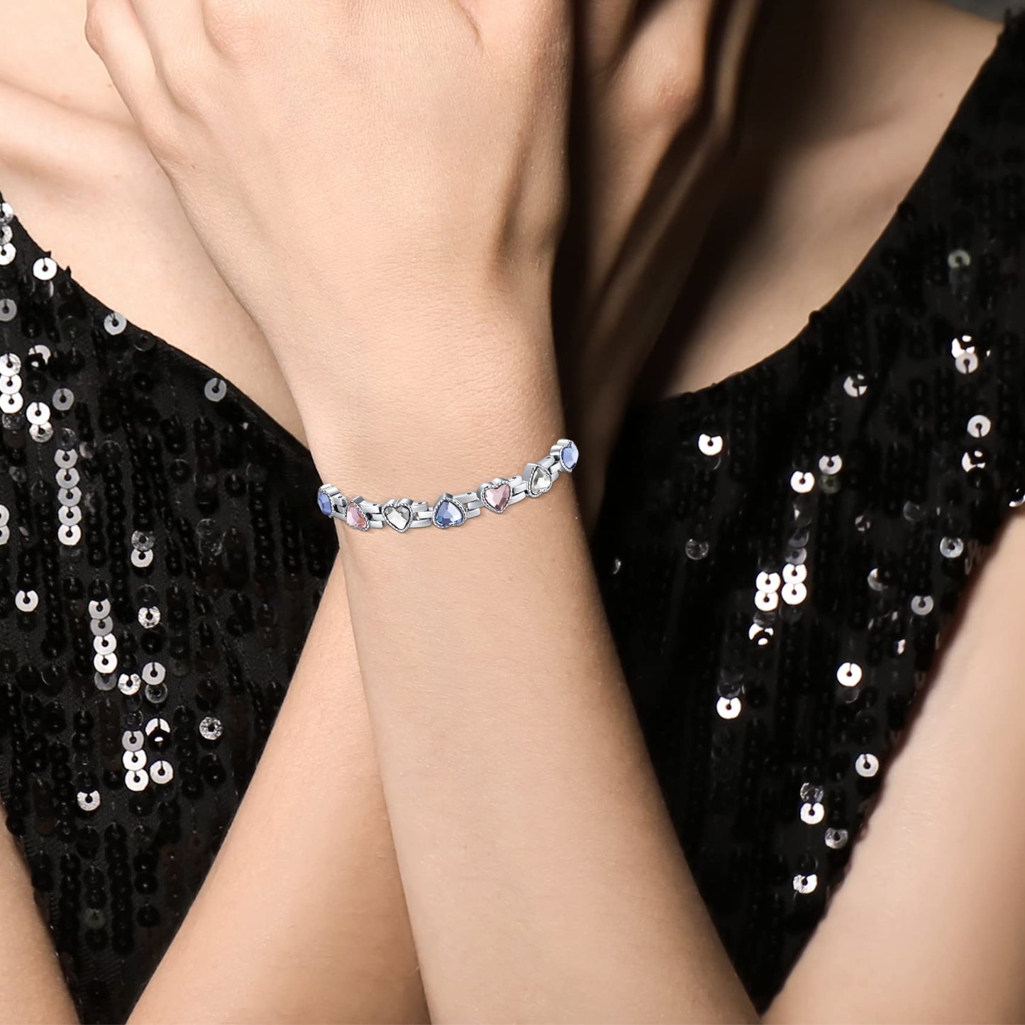 Feraco Magnetic Bracelets for Men Women with Magnets,Jewelry Gift