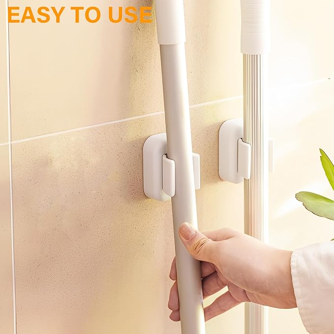4 Pcs Toothbrush Holder Wall Mounted – Self Adhesive Multi-Function Organizer for Bathroom Wall, Dorm, Cabinet, Kitchen, and More, Detachable Dispenser (White) (4)