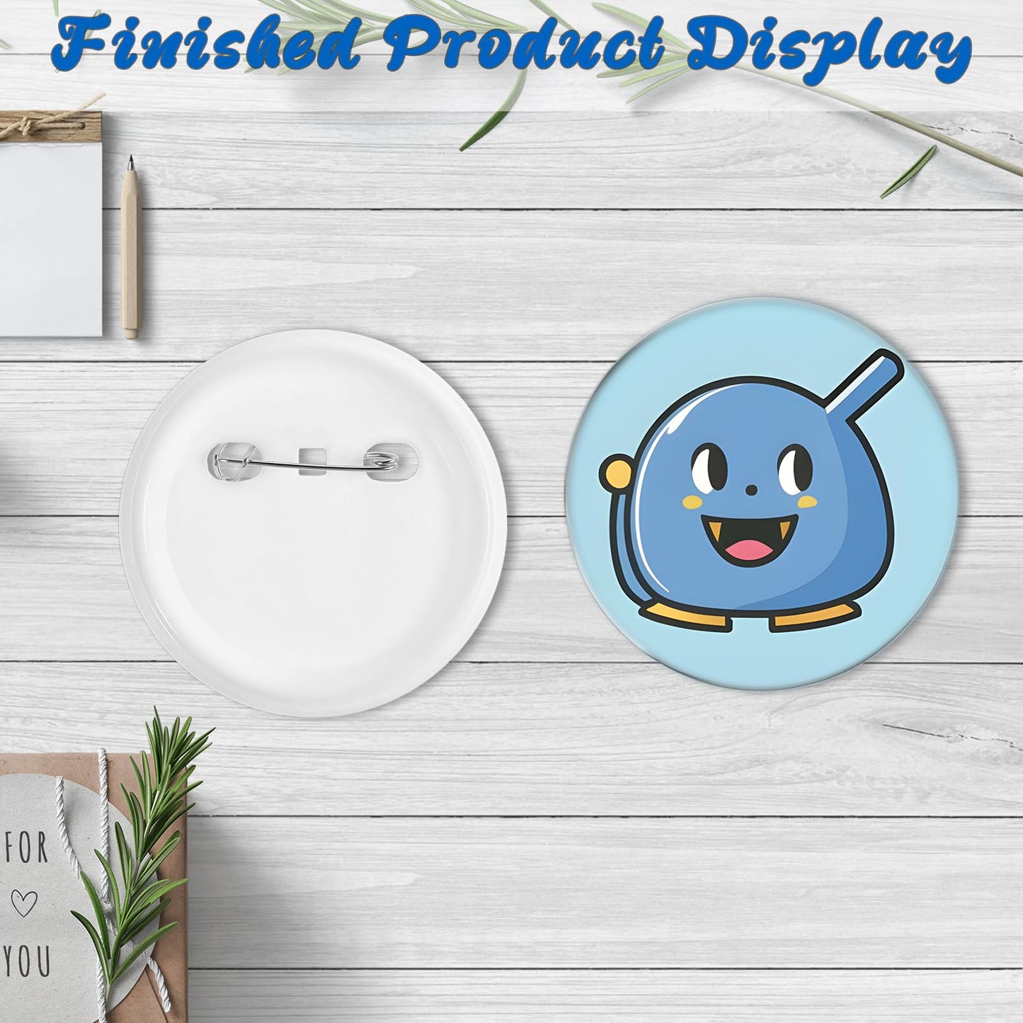 100 Sets 2.25 Inch Button Making Supplies 58mm Blank Badge Parts for Button Maker Machine Round Badge Buttons Pins Press Refills Includes Metal Cover Clear Film Plastic Base