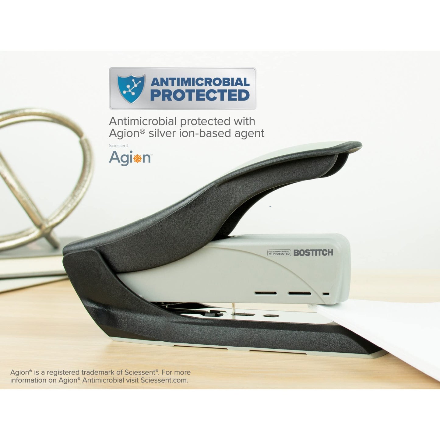 Bostitch Office 60 Sheet Heavy Duty Stapler - Two Fingers, No Effort, Spring Powered Stapler - Gray (1200)