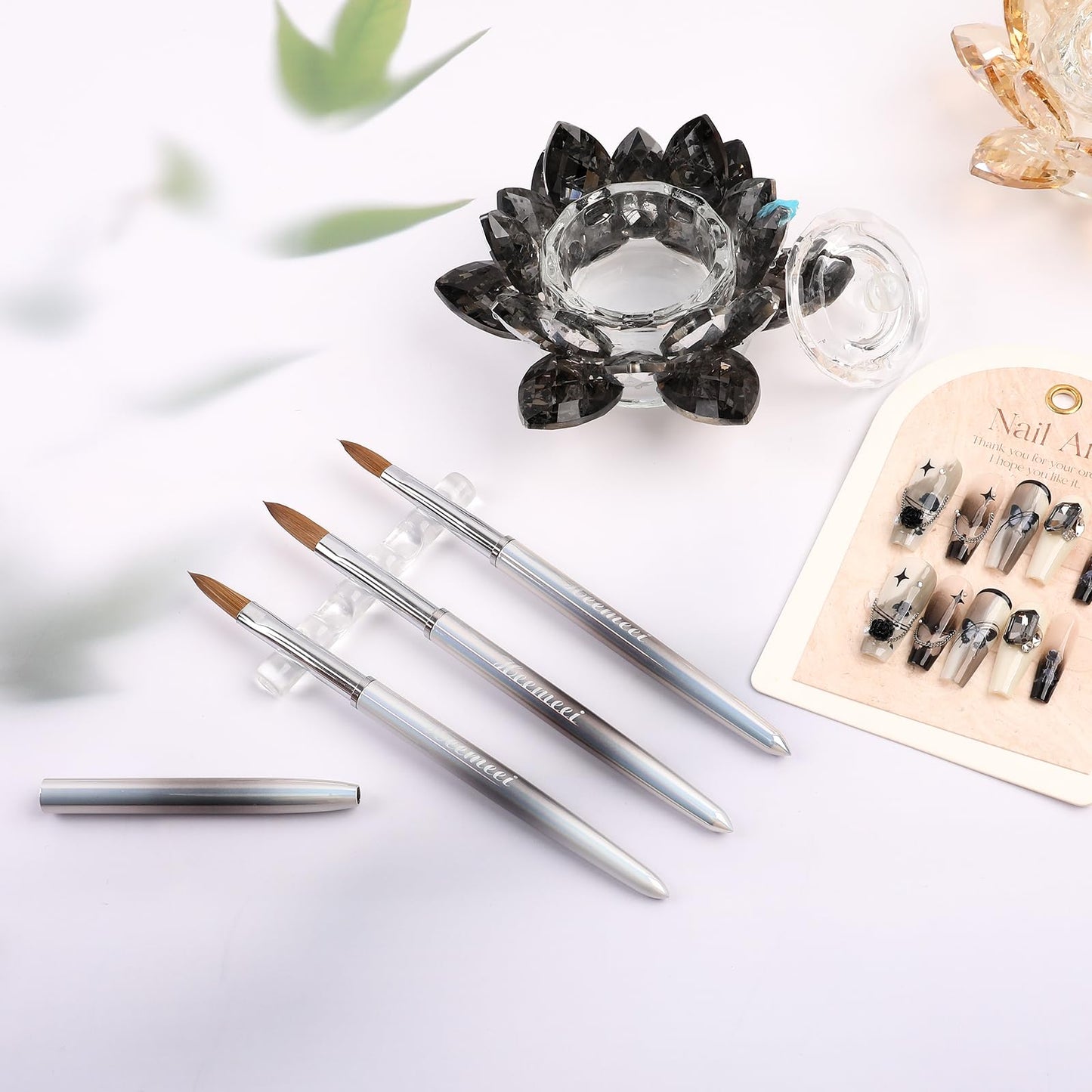 heemeei Kolinsky Acrylic Nail Brush Size 10, Nail Brushes for Acrylic Application, Acrylic Powder Brush for Nail Art, Nail Acrylic Brush for Professional Manicure DIY Home Salon (10#)………