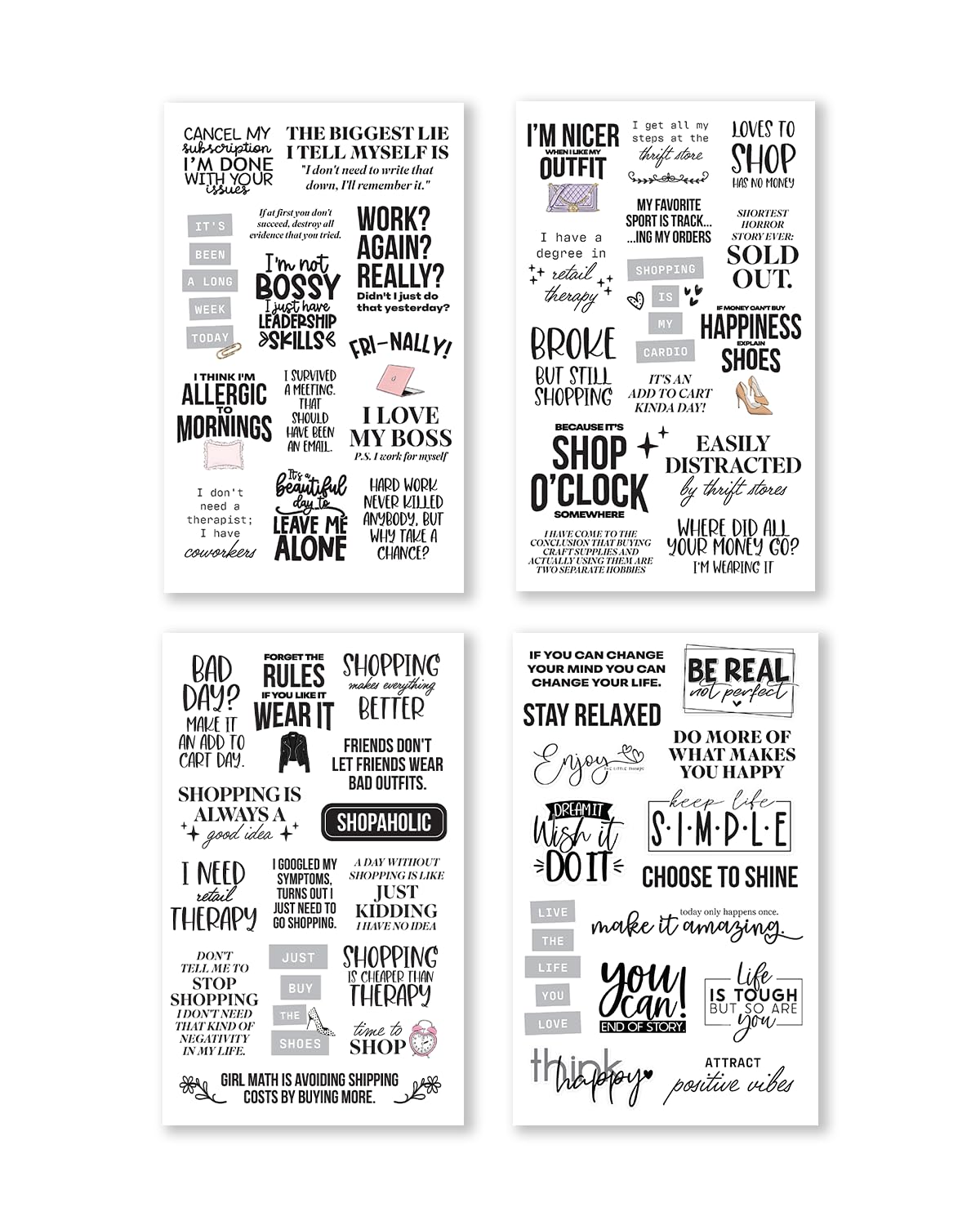 There is a Quote for That – Funny, Witty & Inspirational Planner Sticker Book for Adults – Bold Typography Stickers for Journals, Scrapbooks, and Bullet Planning