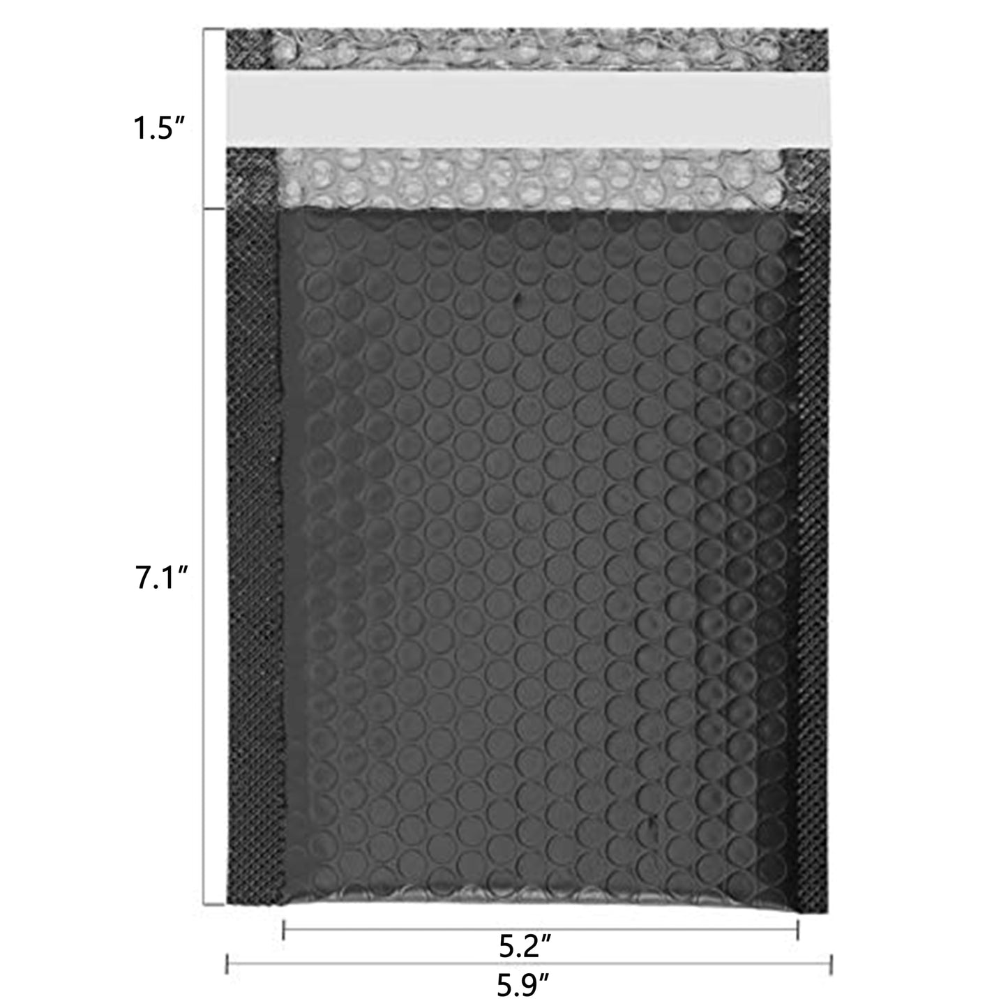 40 pcs 7 x 5.2 inch Bubble Envelopes Mailers Padded for Wraping/Shipping/Packaging Black