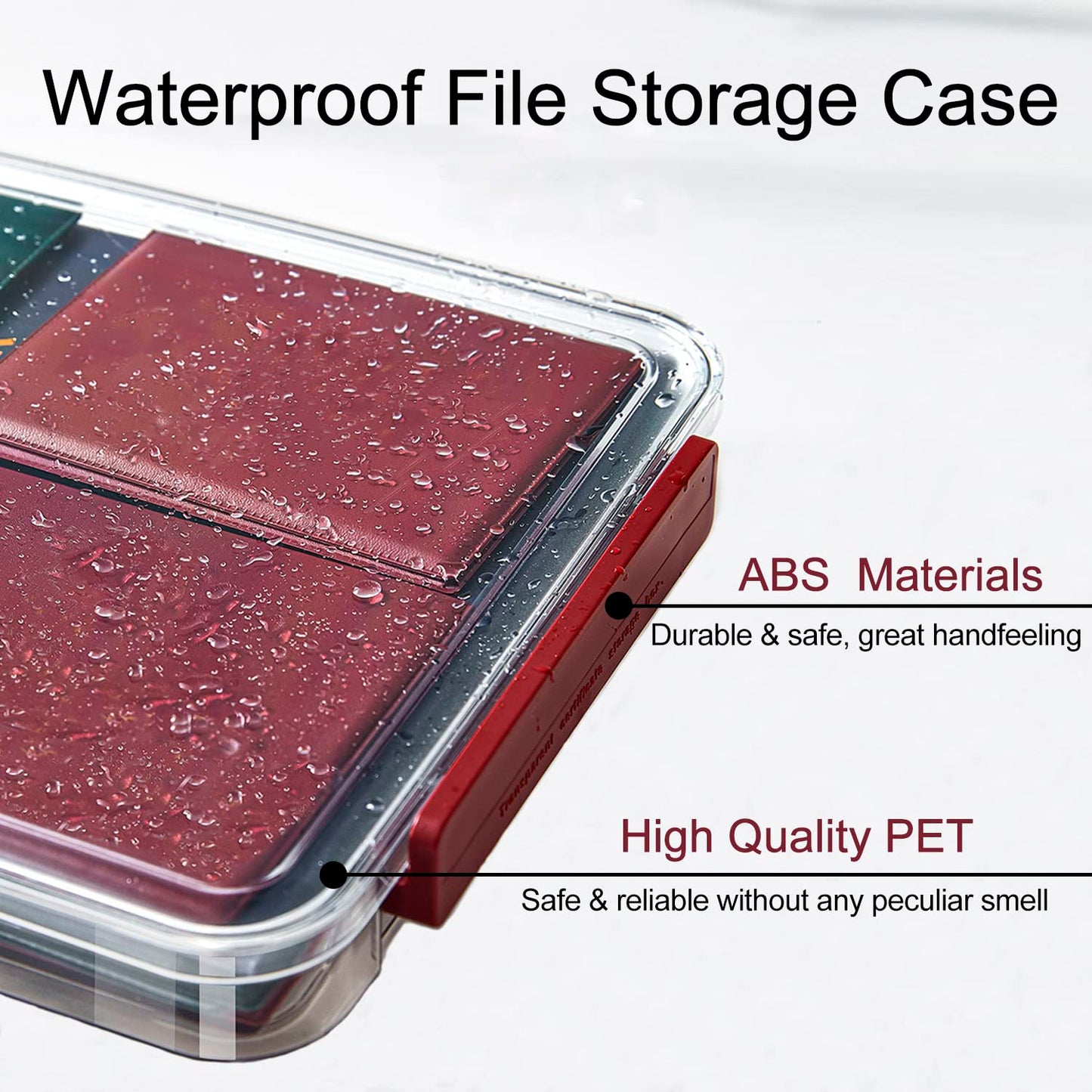 PeoTRIOL Clear File Storage Box with Lids, A4 Storage Box for 8"x11" Paper, Plastic A4 Container, Stackable Magazine File A4 Paper Project Case Bins, Desk Organizer Office Invoice Document