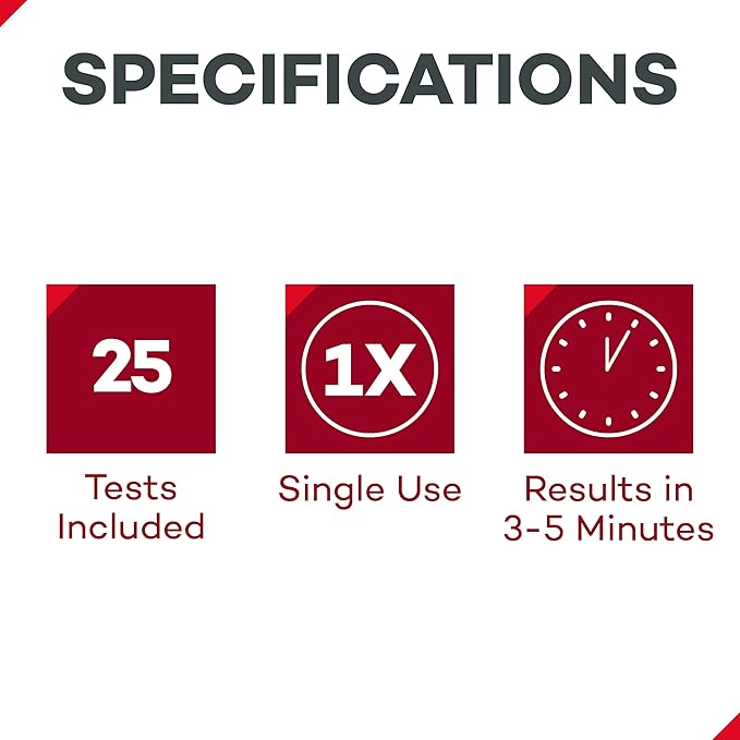 Dealmed HCG Urine Cassette Pregnancy Test, 25 Count, HCG Pregnancy Tests with Disposable Pipettes, Early Detection Pregnancy Test Kit