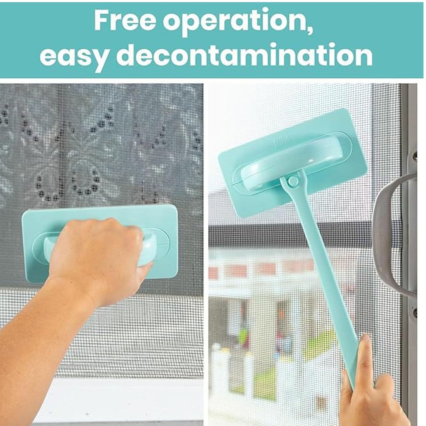 HEEPDD Window Screen Cleaner, Brushes Mesh Screen Kit for, Skylight and Sliding Doors Window Cleaner, ABS Material, Efficient Nan Household Daily