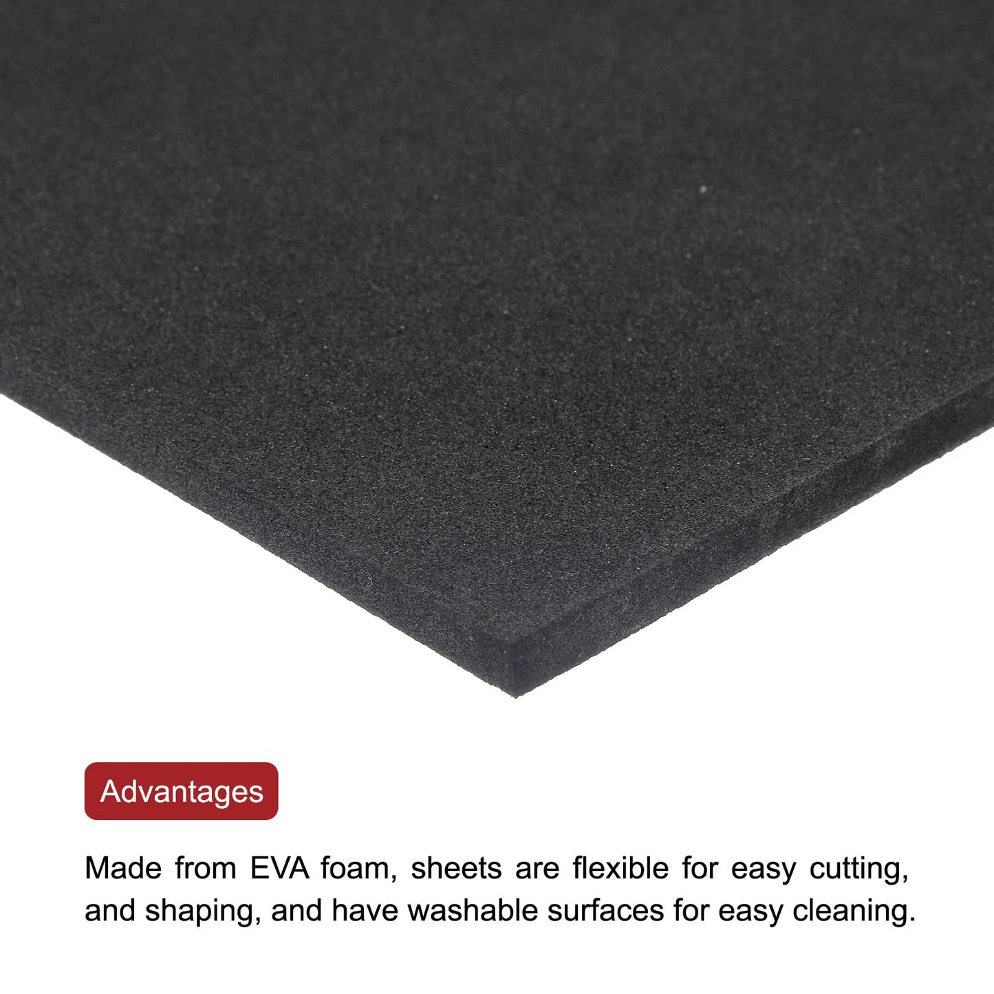 uxcell EVA Foam Sheets Black 38.9 Inch x 13.7 Inch 5mm Thickness for Crafts DIY