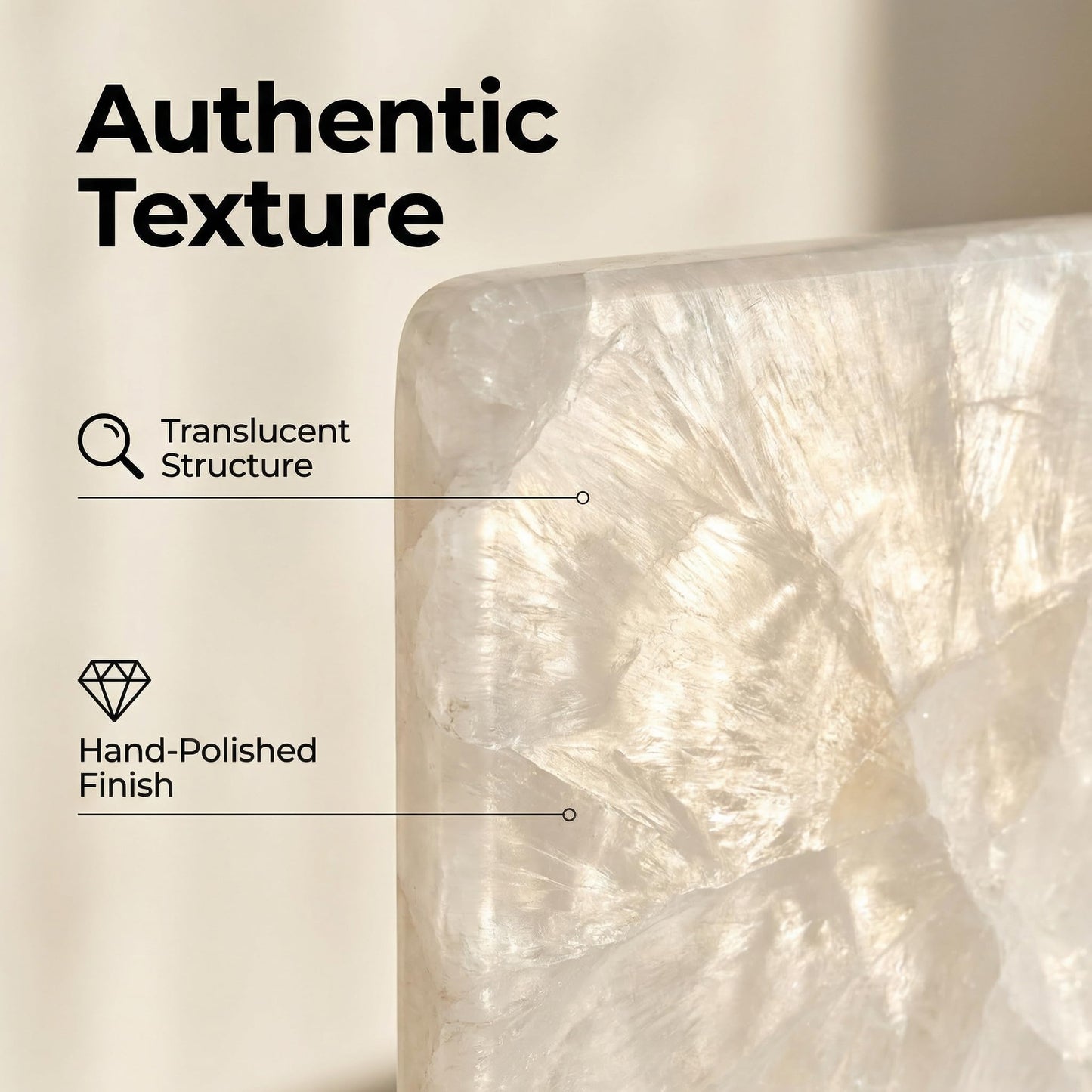 Lierlava Natural White Quartz Cutting Board - 11.8" x 7.9" x 0.7" Translucent Stone Pastry Board for Baking & Chocolate, Elegant Quartz Cheese Plate & Serving Tray, Unique Housewarming Gift