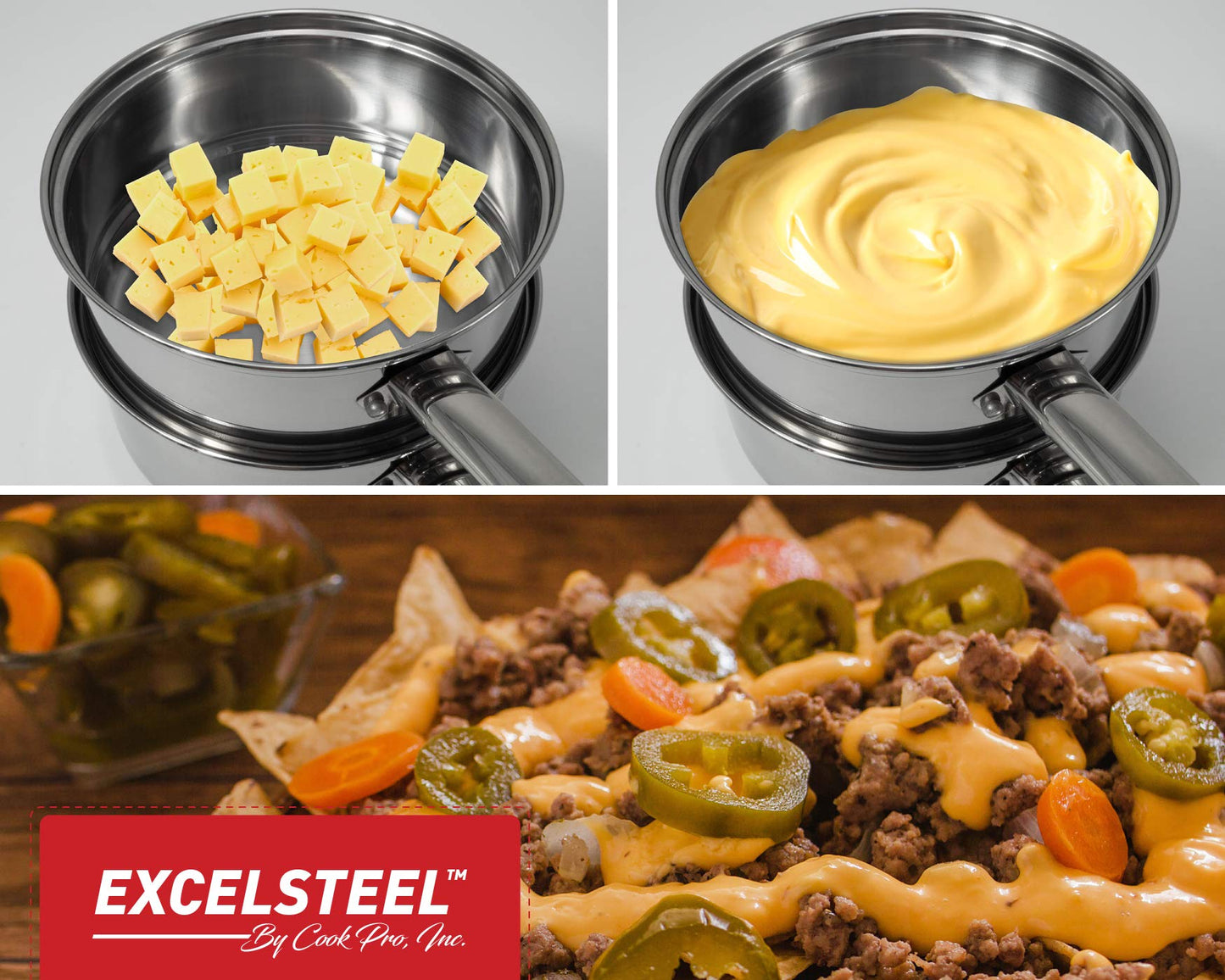 ExcelSteel 579 3 Piece Boiler, 2.5 quart, Stainless Steel