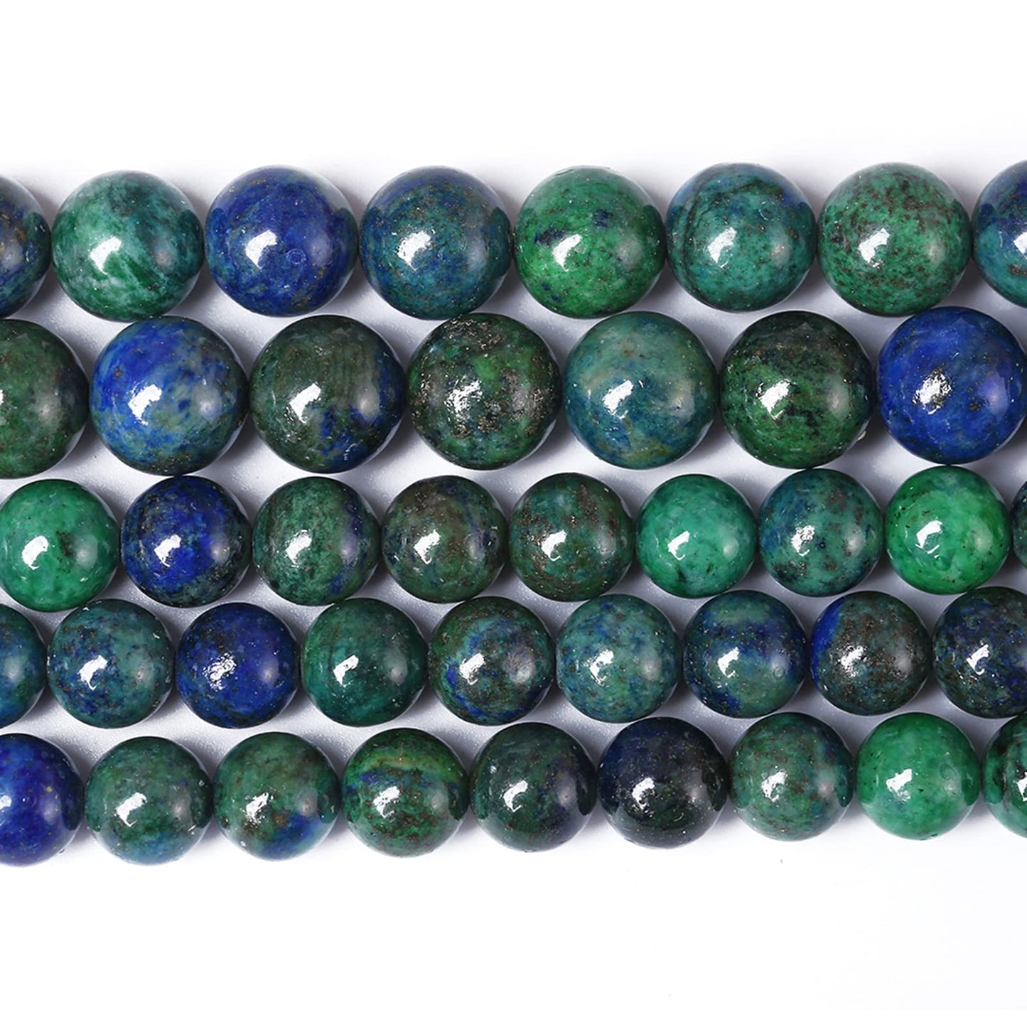 6MM 60PCS Natural Stone Lapis Chrysocolla Loose Beads for Jewelry Making DIY Bracelet