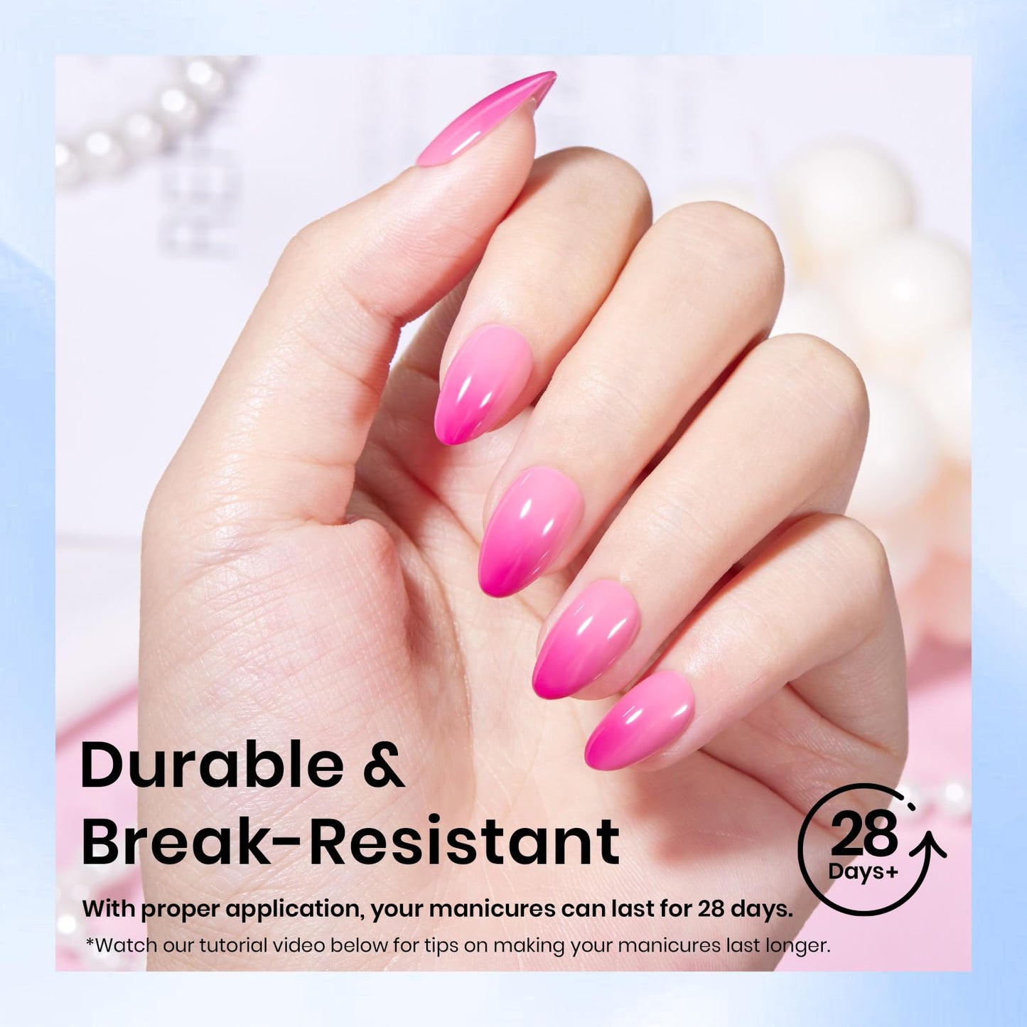 Beetles Gel Nail Tips Almond Short, 576Pcs 12 Sizes Etch-X Half Matte Full Cover Soft Acrylic False Nail Tips Easy DIY Fake Press On Nail Extension Set Salon Gift for Women