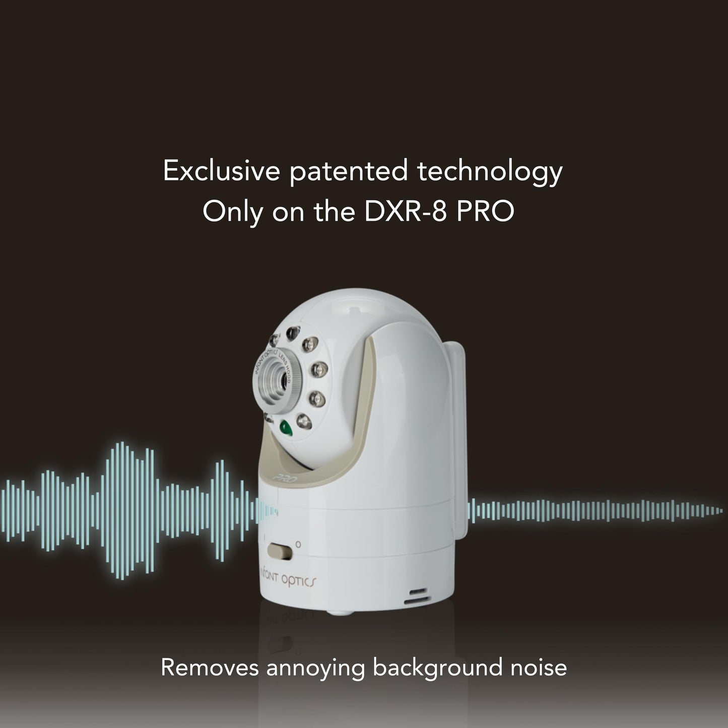 Infant Optics DXR-8 PRO - Patented Active Noise Reduction (ANR), 5” HD Video Baby Monitor with 1 Camera, No WiFi, Hack-Proof,Pan Tilt Zoom, Interchangeable Lens