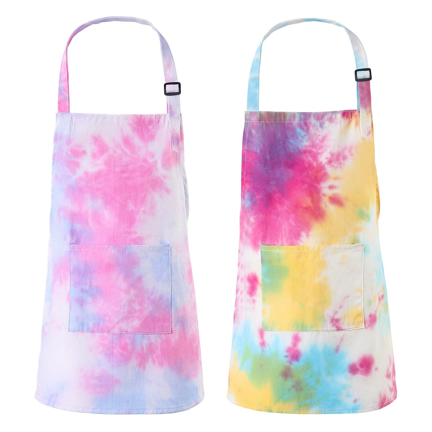Spornic Kids Apron Kitchen Aprons for Cooking Baking Painting Crafting Art Party and Gardening (color2, Large)