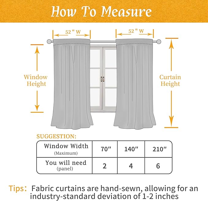 LAMIT Linen Semi Sheer Curtains 84 inch Long 2 Panels, Natural Ivory Soft Light Filtering Living Room Panels Rod Pocket Neutral Window Treatment Privacy Drapes for Bedroom/Farmhouse, 52 x 84 Inch