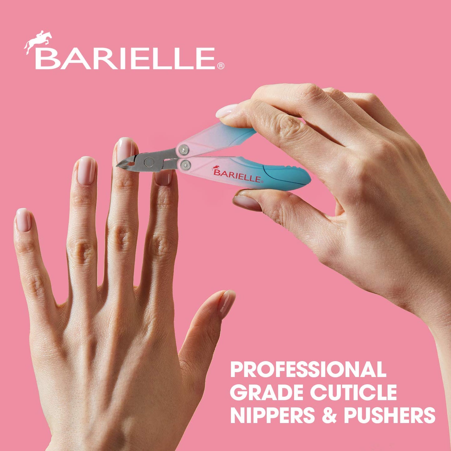 Barielle Clever Collapsing Cuticle Nipper - A Unique Professional Cuticle Pusher, Cuticle Cutter & Cuticle Clippers Multitool