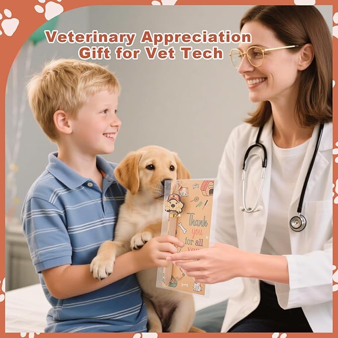 LiYiQ 48 Pcs Vet Tech Gifts Veterinarian Ballpoint Pens Bulk Vet Tech Accessories vet tech week gifts bulk