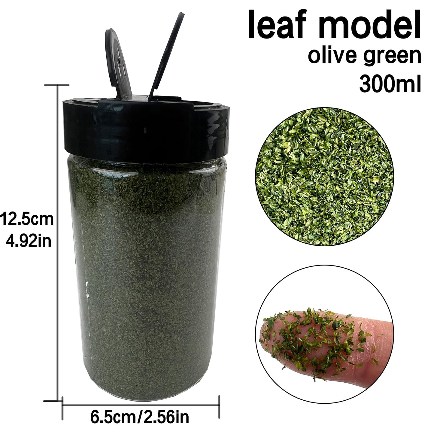 ZZZ SAN ZHI Multicolor Leaf Model - 300ml Miniature Scenery Material for Train Railway, Diorama, Car Scene & Scale Landscape Layouts (Olive Green)