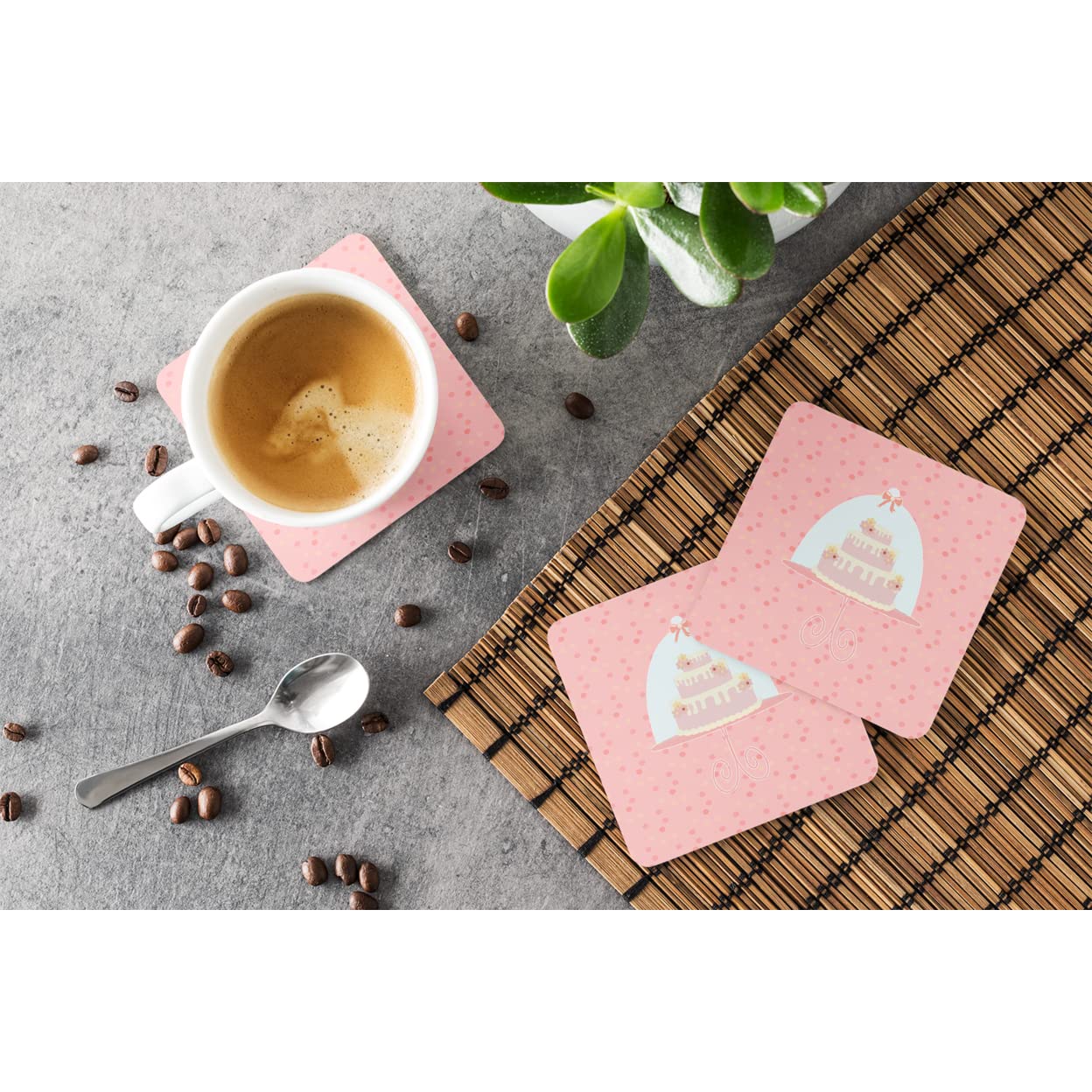Caroline's Treasures Decorative Coasters, 3.5, Multicolor