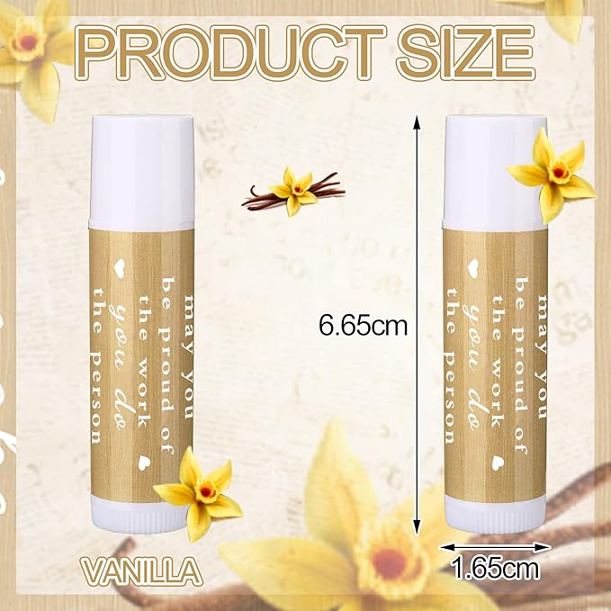 Demissle 36 Pcs Thank You Lip Balm Appreciation Gifts Bulk Inspirational You're the Balm Vanilla Ingredients Lips Care for Thanksgiving Christmas Appreciation Favor Employee Coworker Volunteer