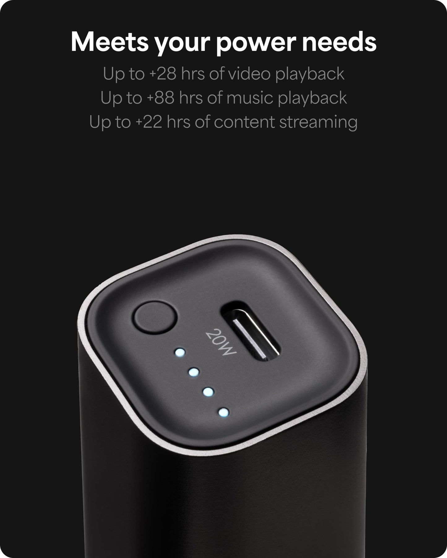 Mophie Powerstation Fast 5,000mAh Power Bank |Portable | 20W, Single-Device