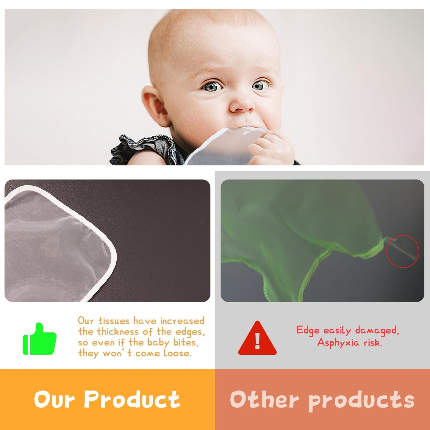 Yeeeasy Baby Tissue Box Toy High Contrast for Newborn Black and White Montessori Toy for Babies 3 Months Sensory Tissue Box