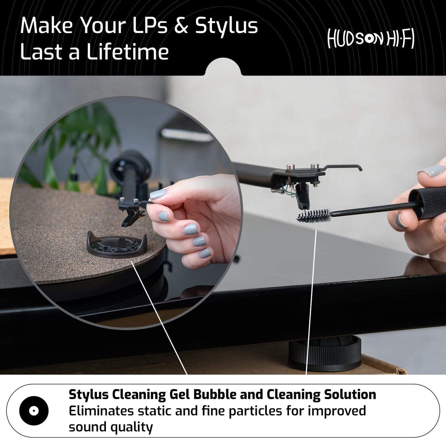 9-in-1 Vinyl Record Cleaning Kit – Anti-Static Cleaner, Carbon Fiber & Velvet Brushes, Stylus Gel, Microfiber Cloth, Mitts & Label Protector for LP Care