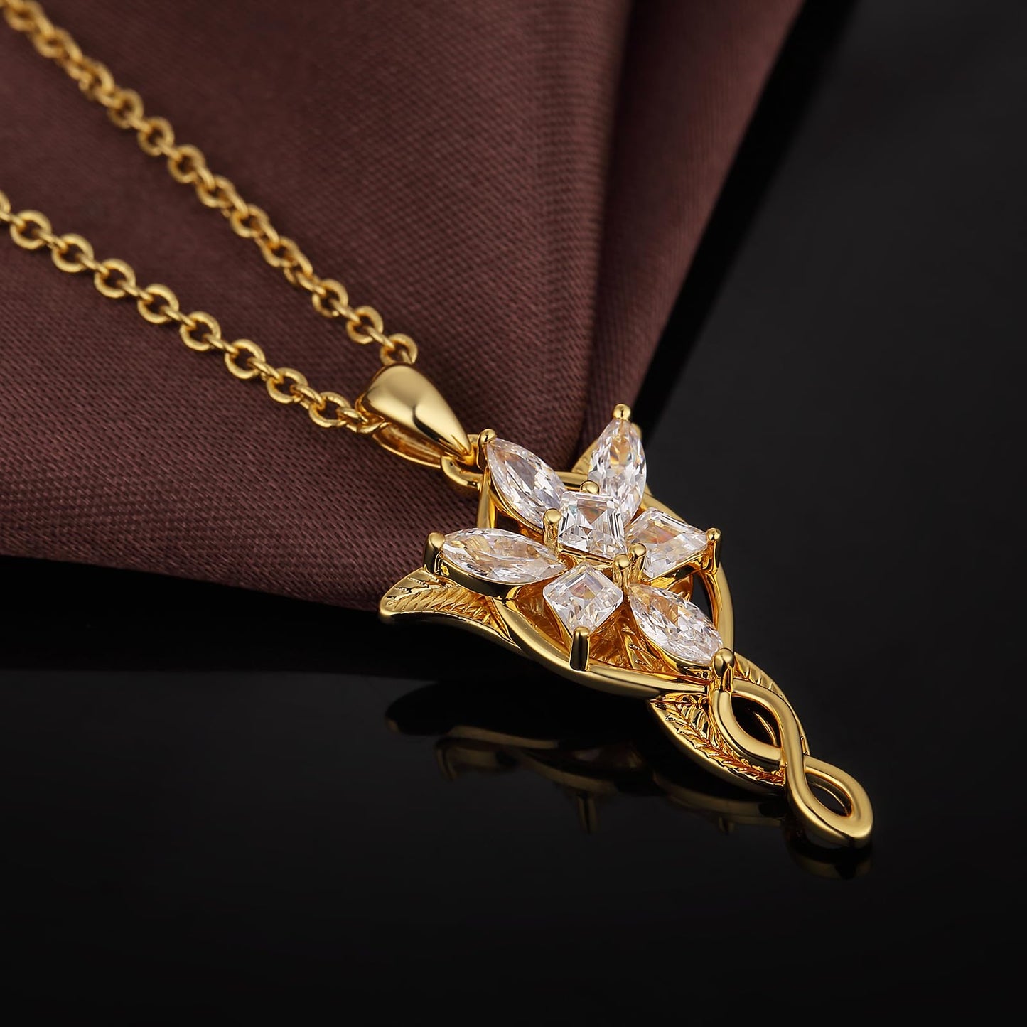 jiamiaoi Arwen Evenstar Pendant Necklace - Lord of the Rings Pendant Necklace