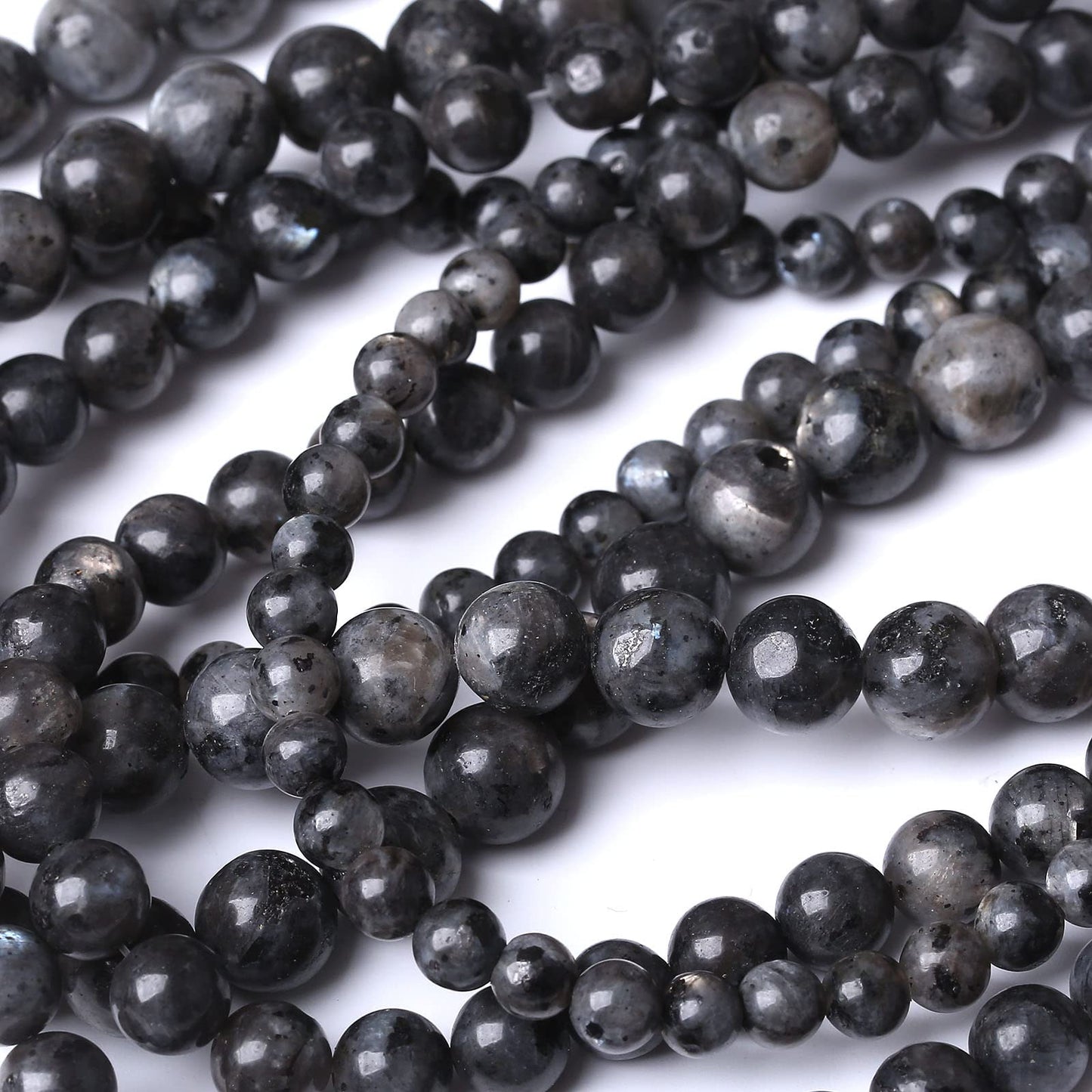 90PCS 4MM Black Larvikite Stone Beads Energy Healing Beads for DIY Jewelry Bracelet Necklace Making for Jewelry Making15