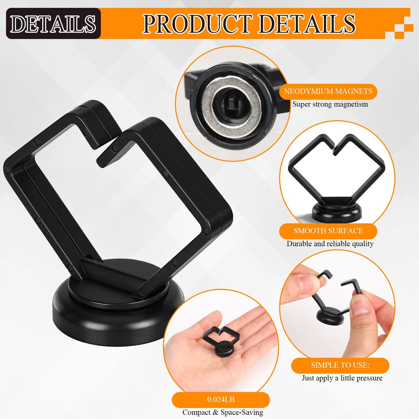 Konohan 10 Pcs Magnetic Fasteners 3/4" Magnetic Cable Holder Magnet Zip Tie Mount Base Holder for Home Office Marine Electrical Wiring