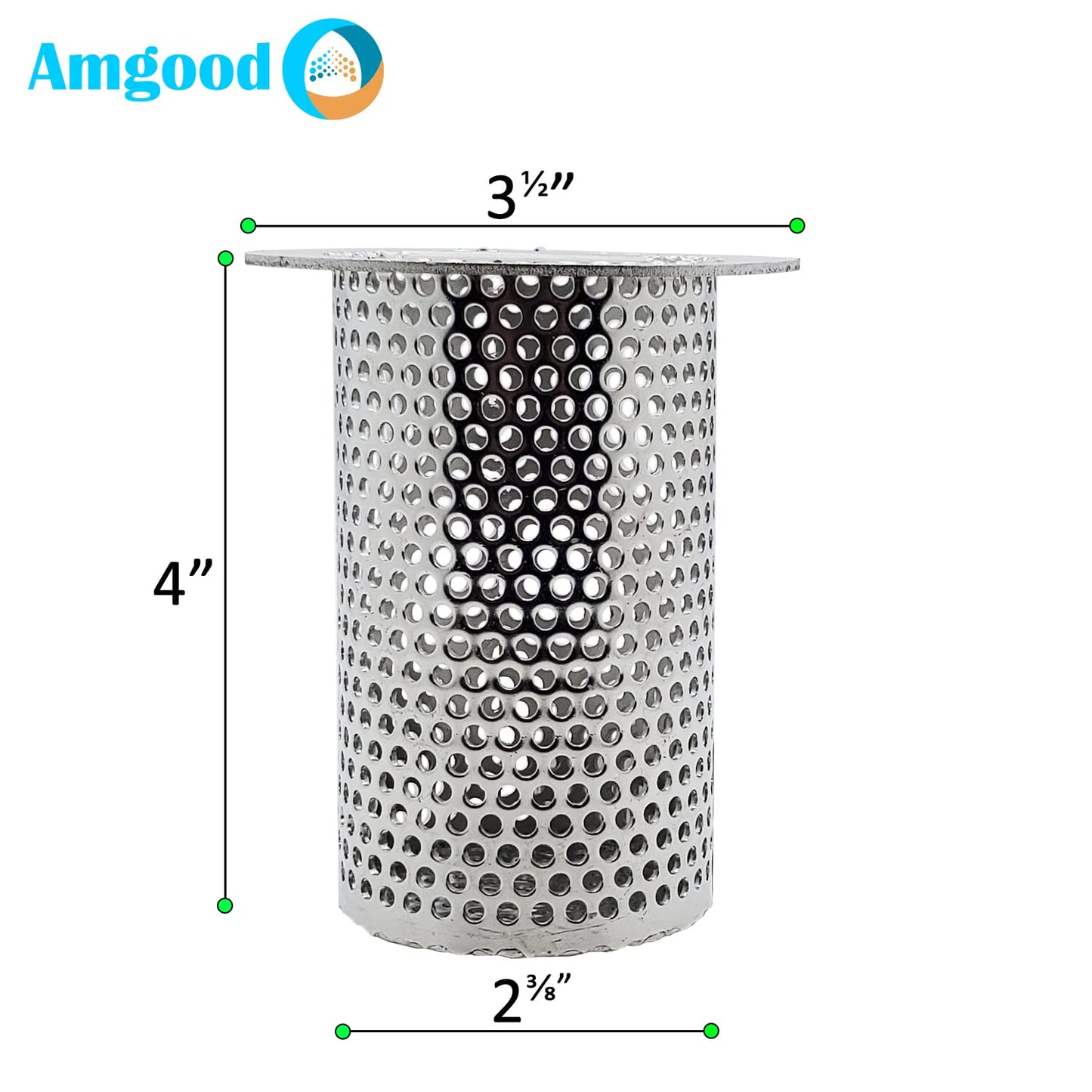 Commercial Flood Drain Strainer (1, 3" Diameter x 4" Tall Cylinder)