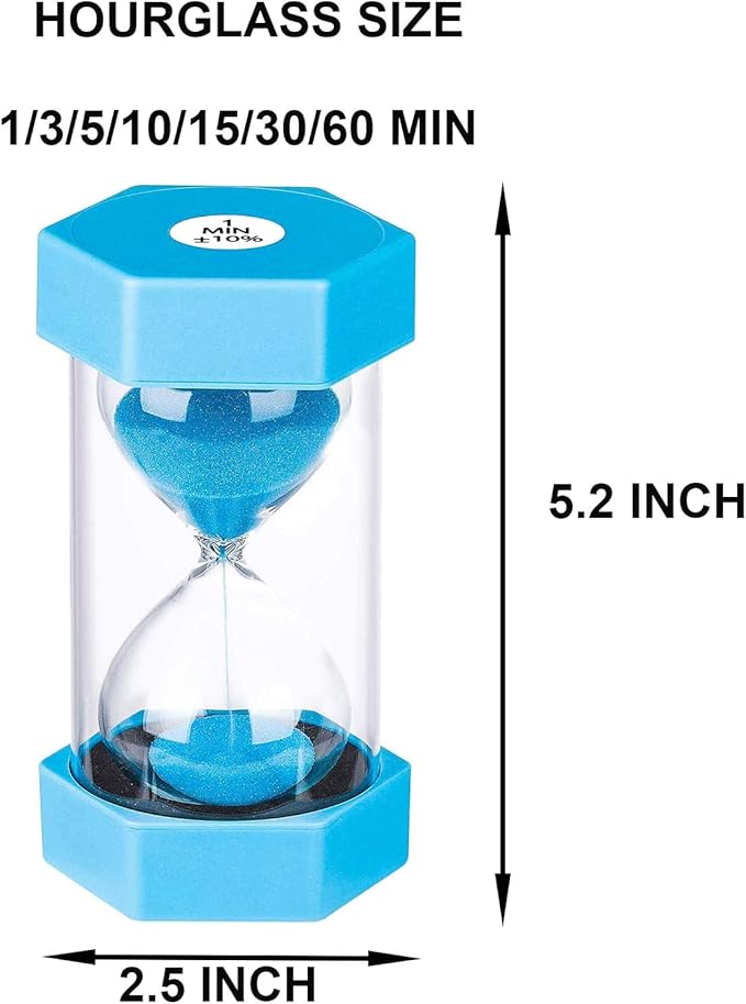 SuLiao Sand Timer 10 Minute Hourglass: Plastic Sand Clock,Small Purple Sand Watch 10 Min,Reloj De Arena,Hour Glass Colorful Sandglass Timer for Kids, Games, Classroom, Kitchen, Decor