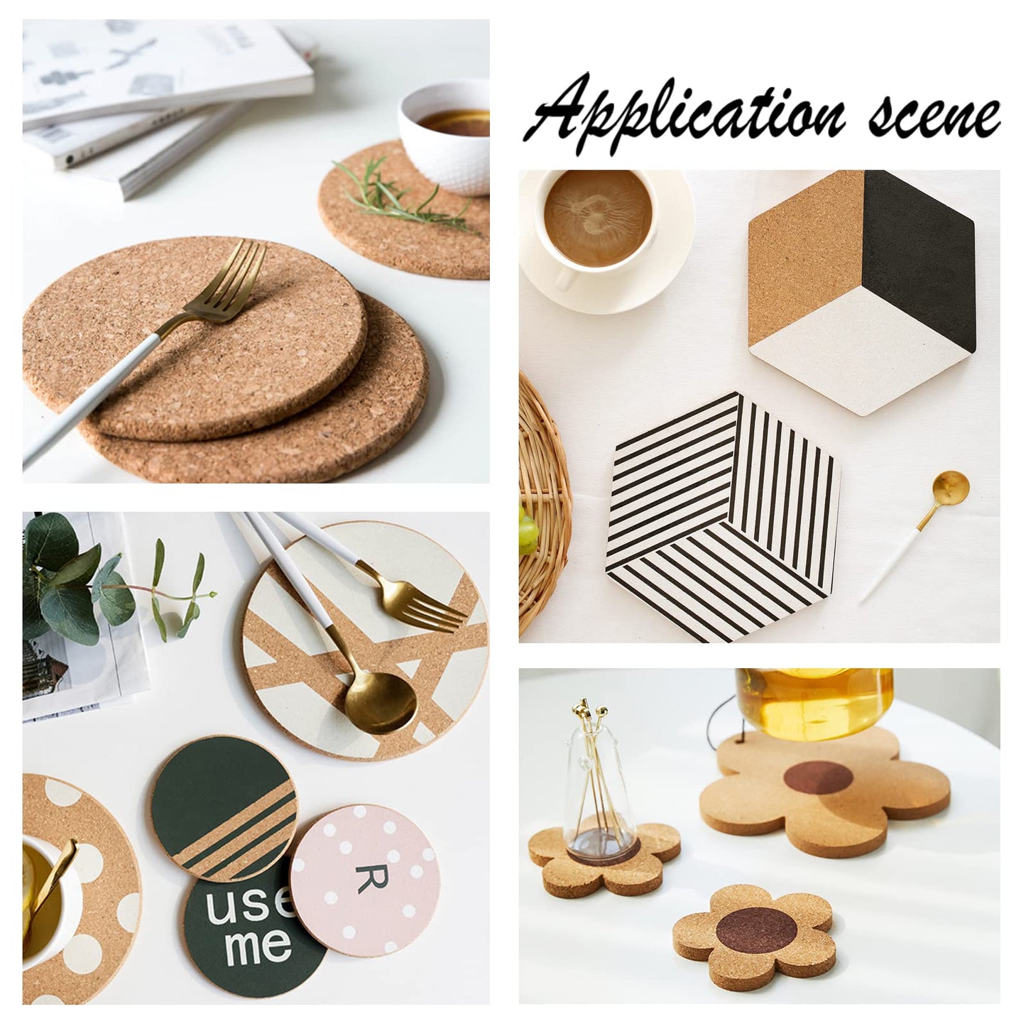 BENECREAT 6 Pack 15.7x7.8 Inch Back-Adhesive Cork Sheets (2mm Thick) Insulation Cork Backing Sheets for Coaster, Wall Decoration, Party and DIY Crafts Supplies