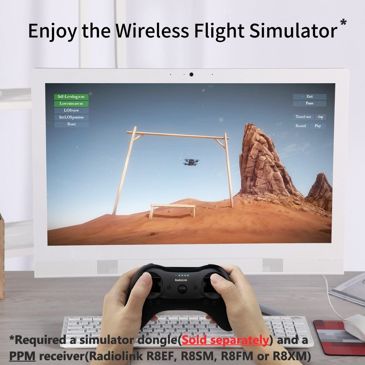 Radiolink T8S 8 Channels 2.4G RC Pocket Size Transmitter and Receiver R8EF RX, Radio Remote Controller, Built-in Rechargeable 1S Battery for Quad Drone/Airplane/Car/Boat/Robot and More (M2 Left Hand)