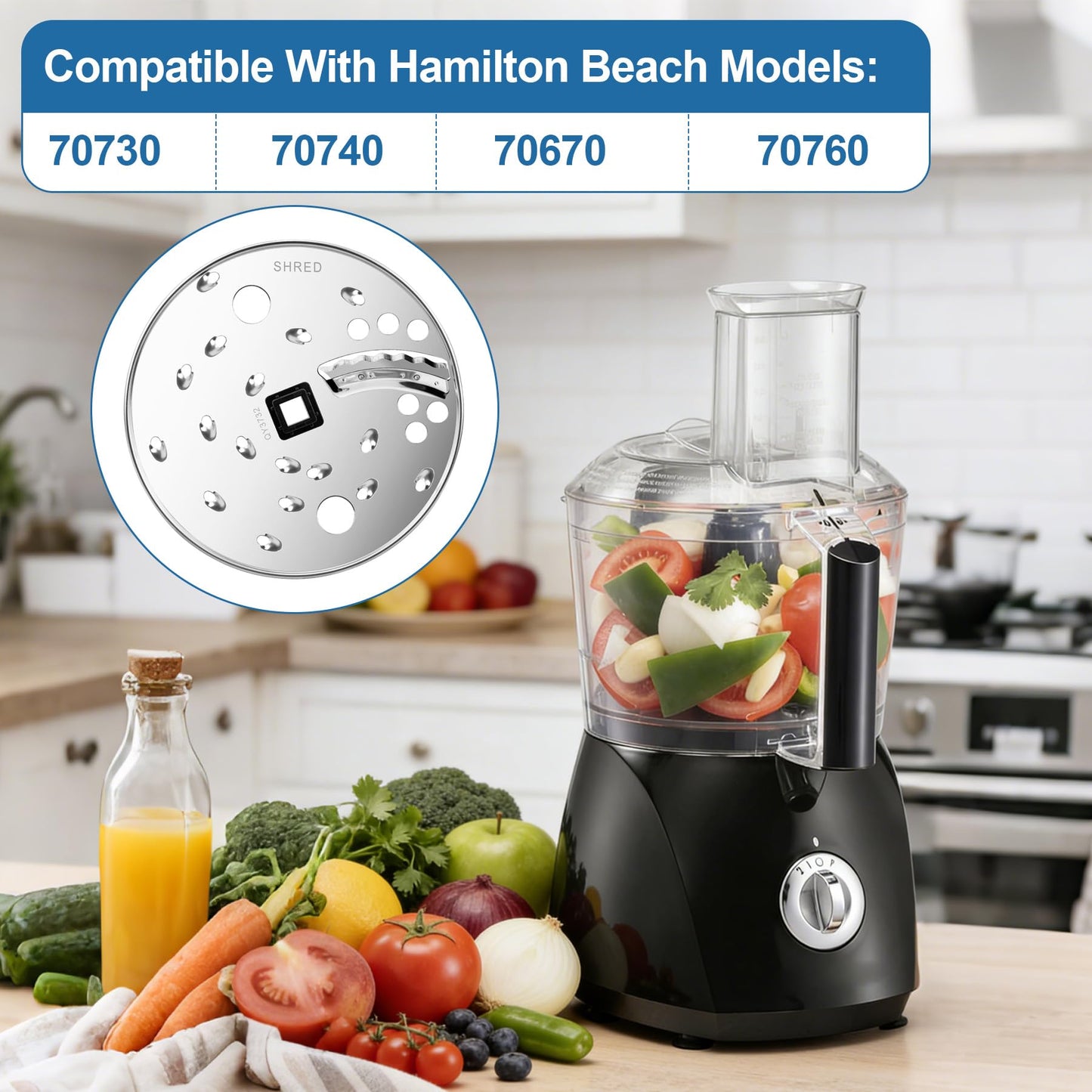 SLICE SHRED DISC BLADE for Hamilton Beach Food Processor 70730 70670 70740 70760