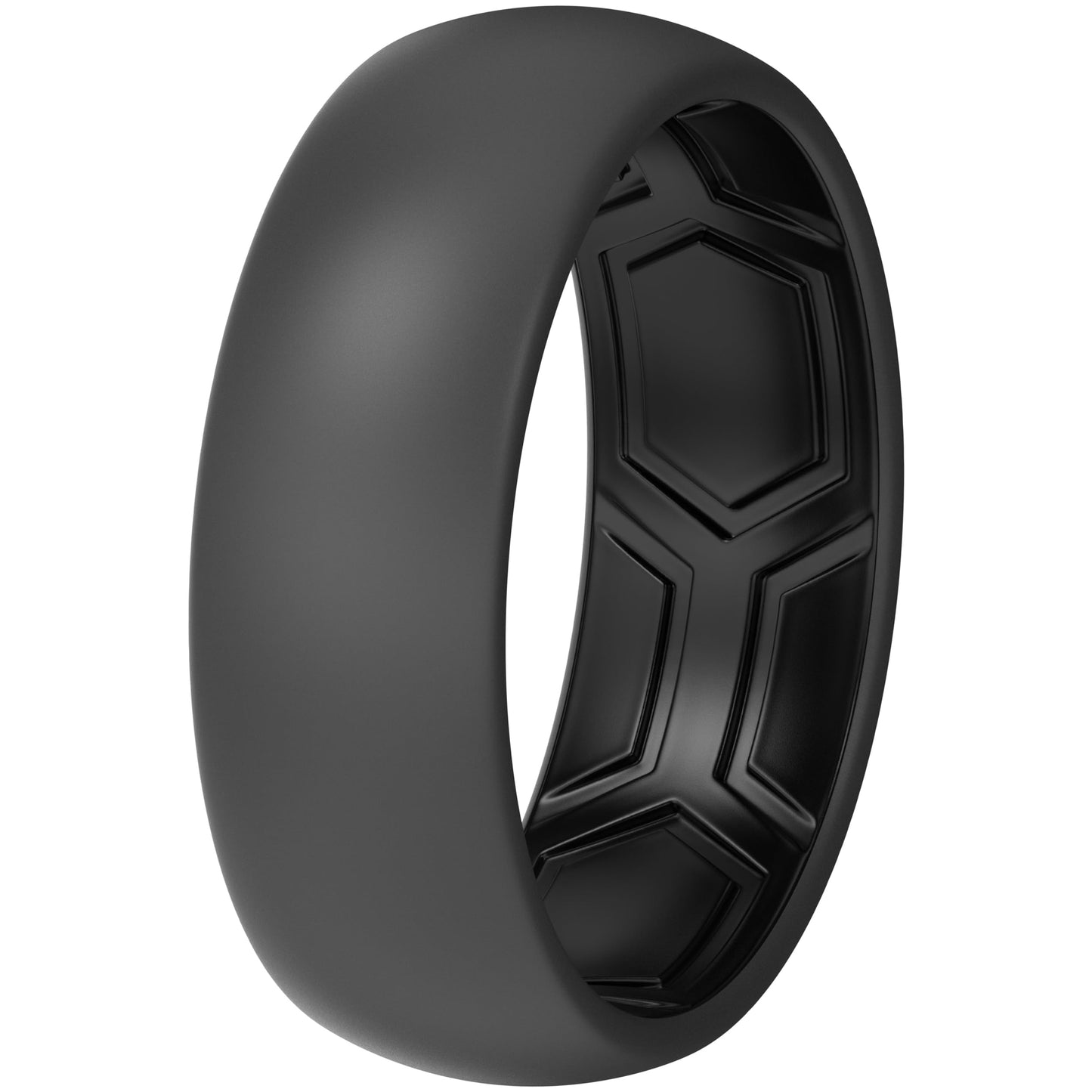 ThunderFit Men's Patterned Silicone Rings, 8mm Wide 2.2mm Thick Rubber Bands,Variety Multipack 1,4,7