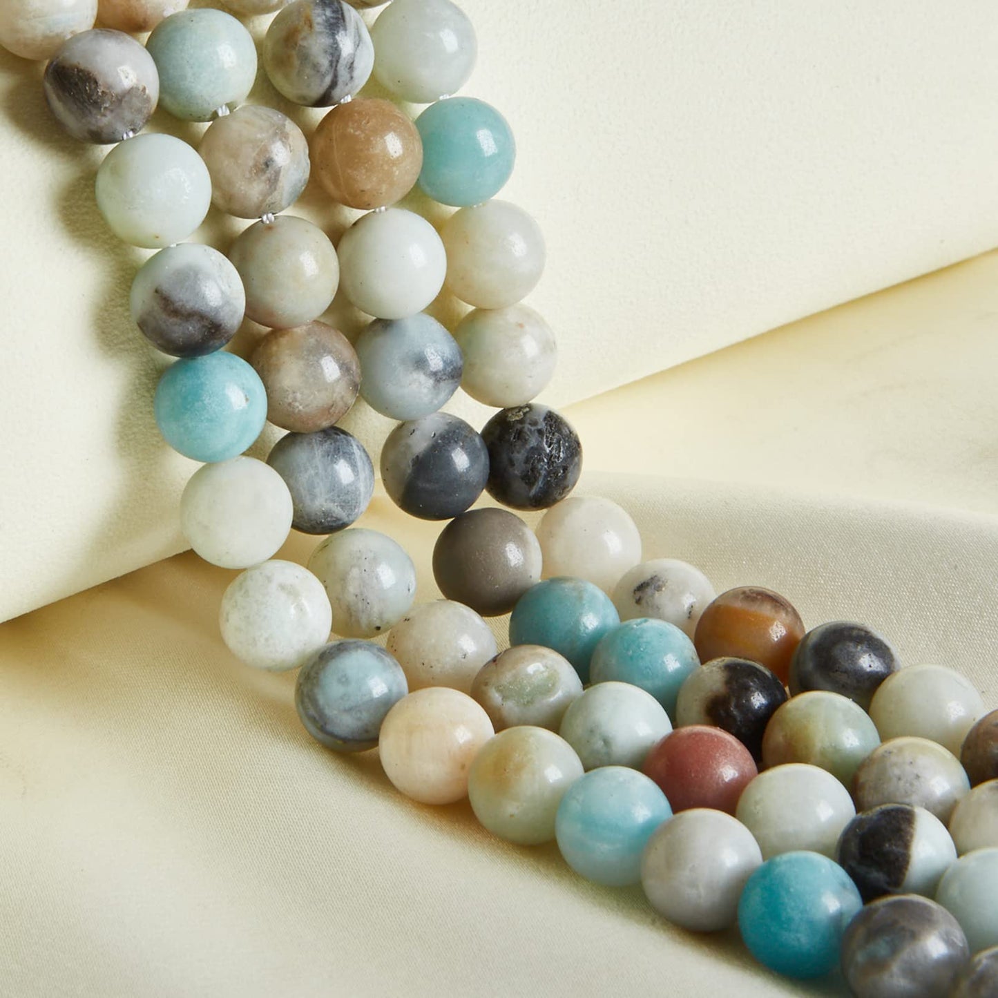45pcs 8mm Natural Amazonite Beads Gemstone Beads Round Loose Beads for Jewelry Making