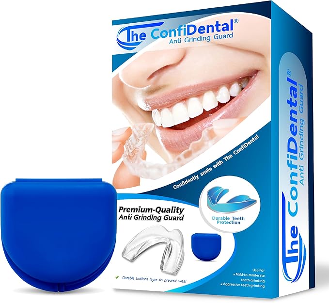The ConfiDental Mouth Guard for Teeth Grinding and Clenching - Moldable Dental Nightguard Protection for Moderate Grinding with Additional Heavy-Duty - 4-Pack (3 Regular, 1 Heavy-Duty)