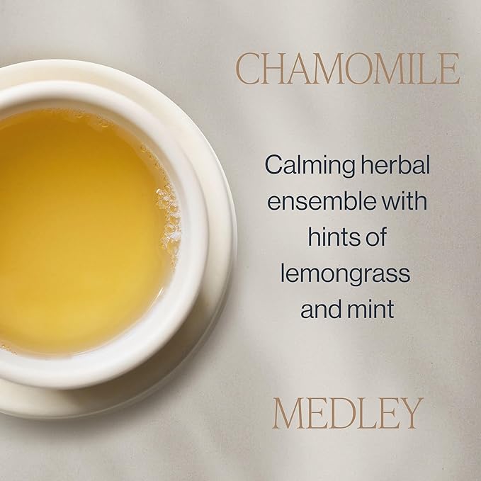 Rishi Tea Chamomile Medley Herbal Tea - Organic, Caffeine Free Loose Leaf Tea, Sleep Friendly Calming Chamomile Flowers with Lemon Verbena & Mint - 4 Ounces, 28+ Servings