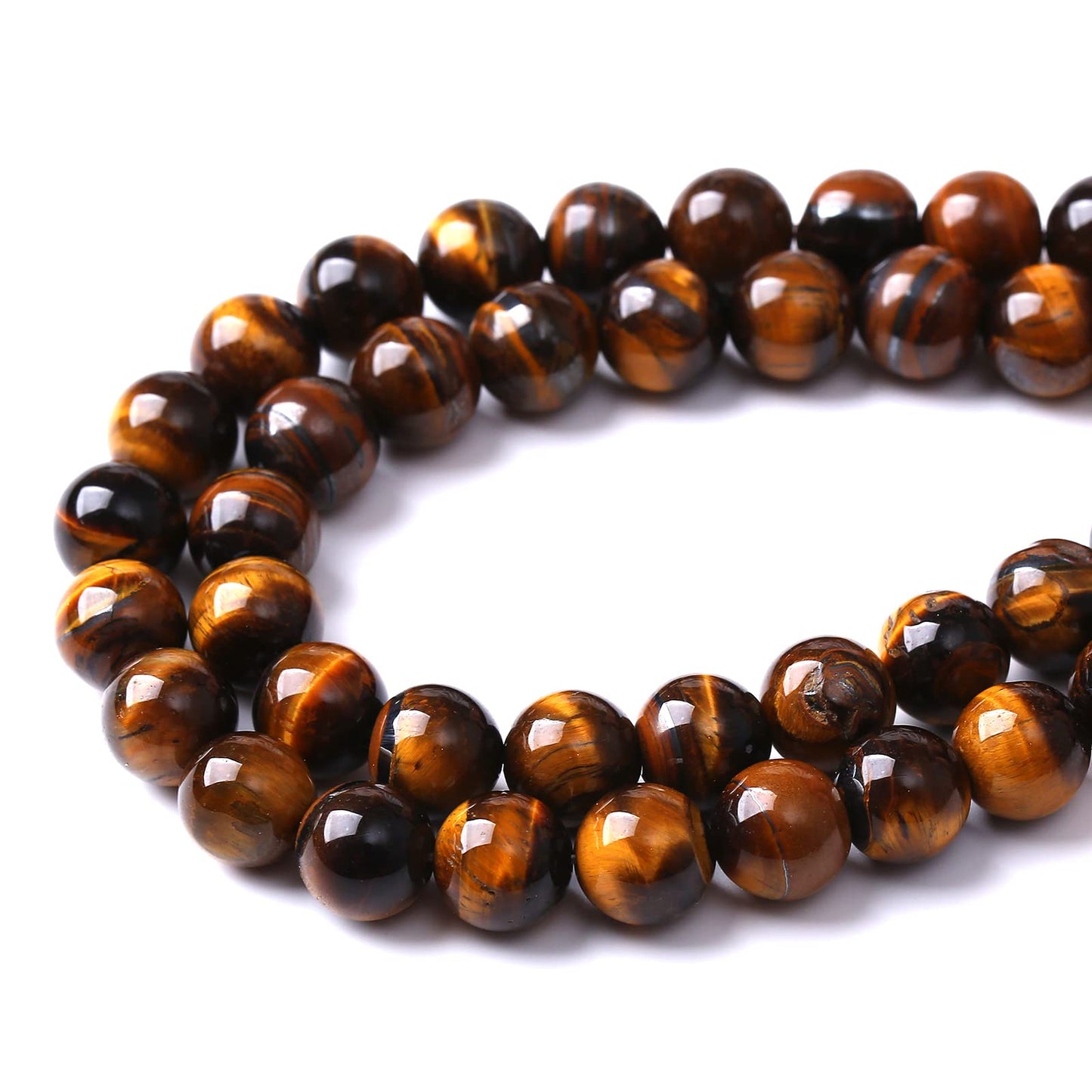 6mm 60pcs Natural Iron Yellow Tiger Eye Stone Beads for Jewelry Making Healing Energy Beads DIY Bracelet Necklace (6mm, Iron Yellow Tiger Eye Stone)