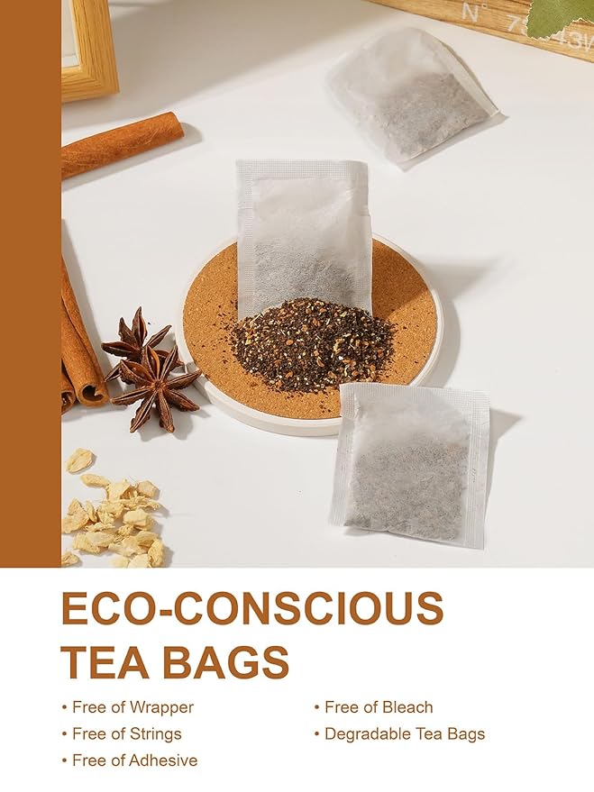 TeeLux Decaf Chai Black Tea, Decaffeinated Black Tea with Cinnamon, Ginger, Cardamom, Star Anise, Robust & Spicy Flavor, 100 Count