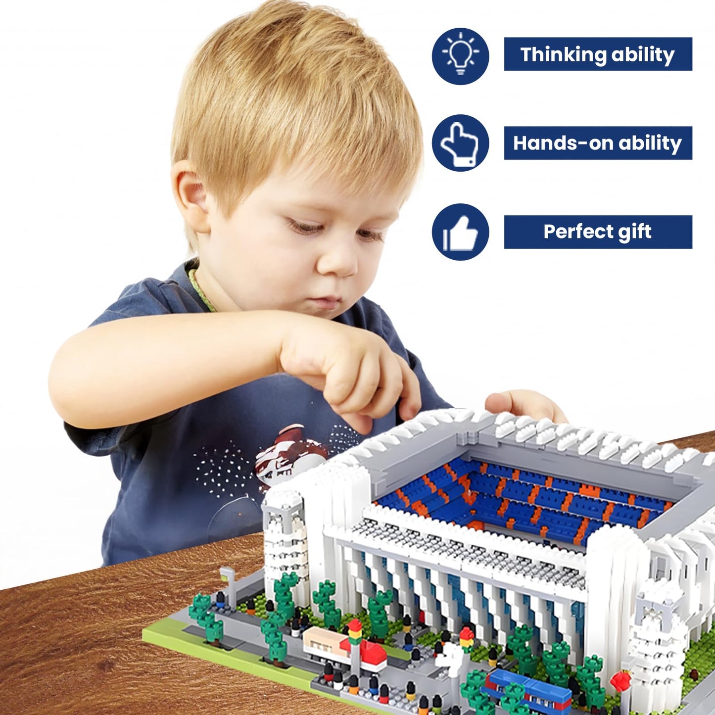 LANGLICHUN 3D Stadium Building Blocks Set Architectural Model Kit Sports Arena Display Building Toy Collectible Construction Set for Teens Adults Desk Home Office Decoration Gift 3500+PCS