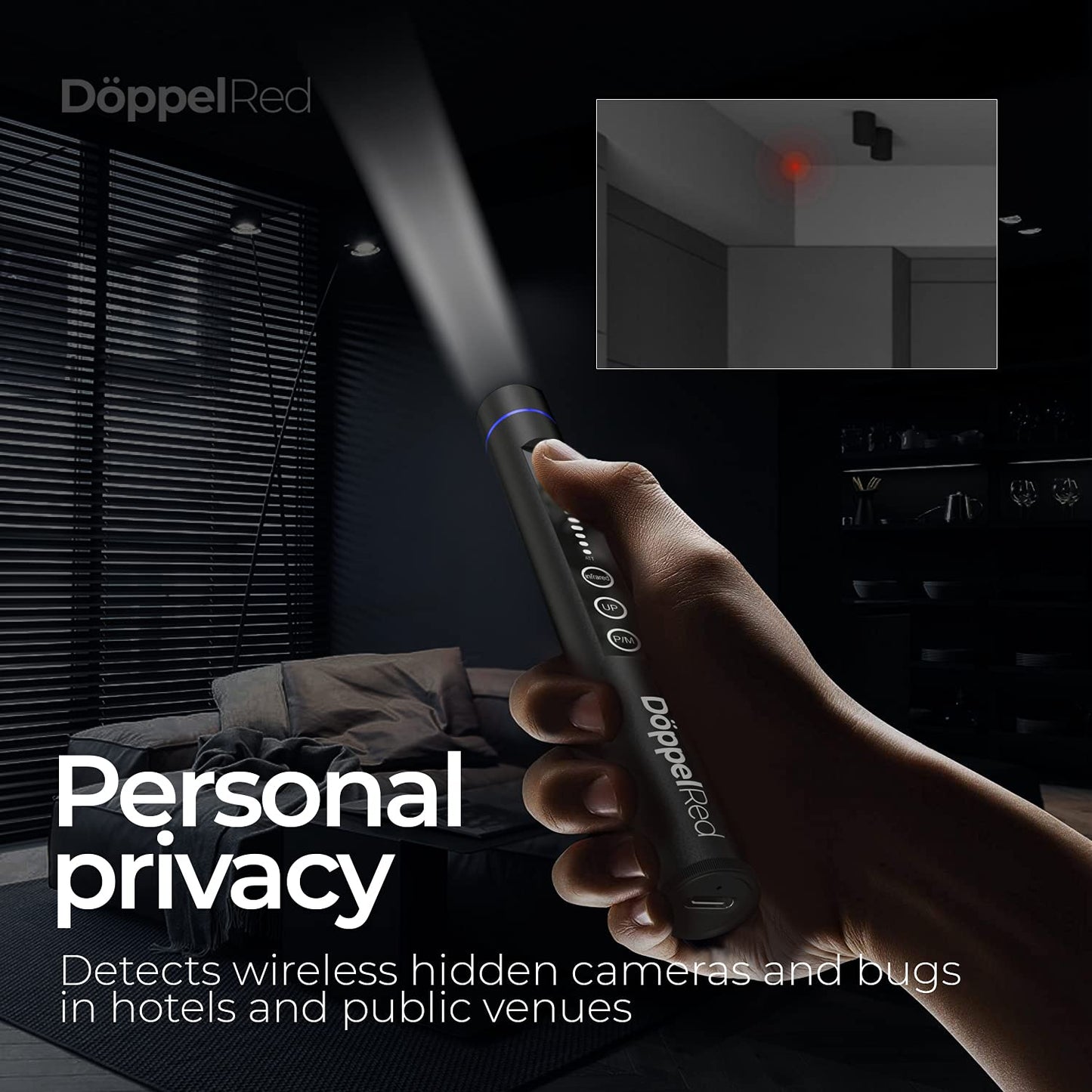 ORIONYX Hidden Camera Detector, Privacy Pen Anti-Spy Camera Finder, Bug and GPS Tracker Detector for Home, Office, and Travel - Hero Pen Hidden Device Detector, Perfect for Gift